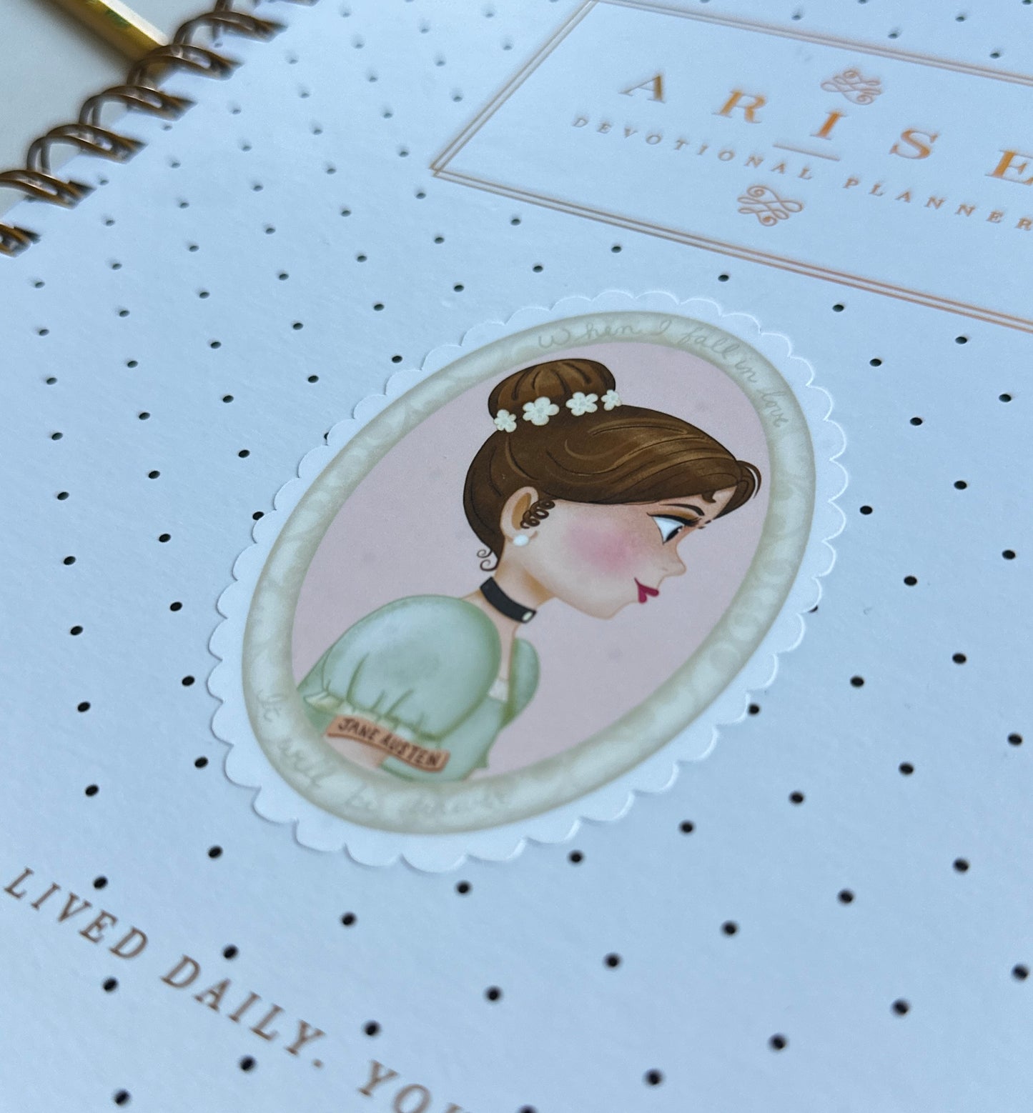 Jane Austen Cameo Die Cut Sticker