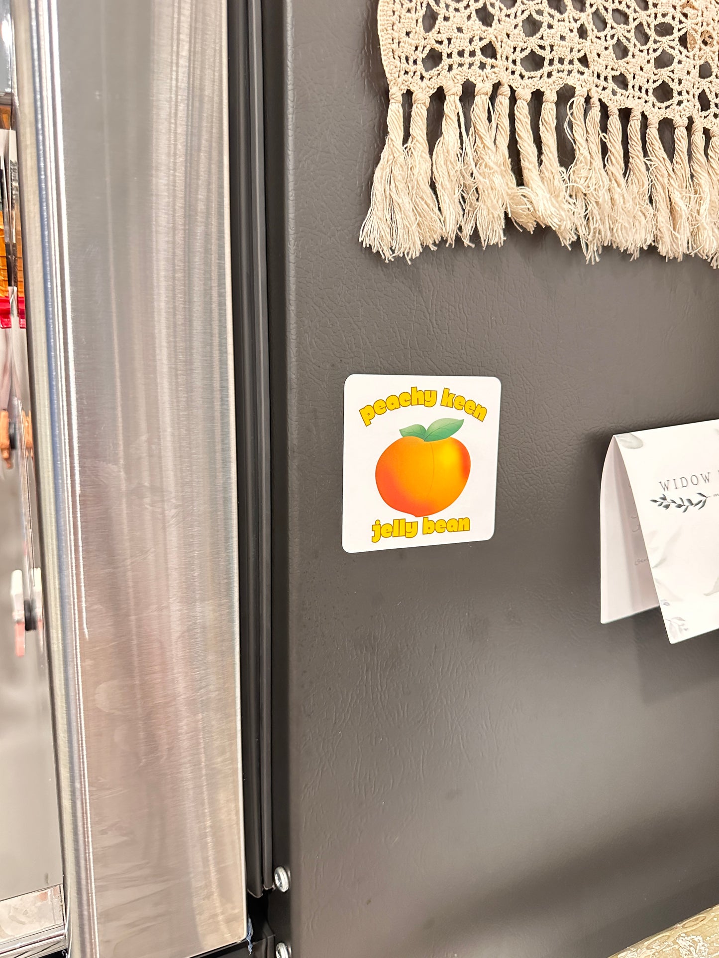 Peachy Keen Jelly Bean Refrigerator Magnet
