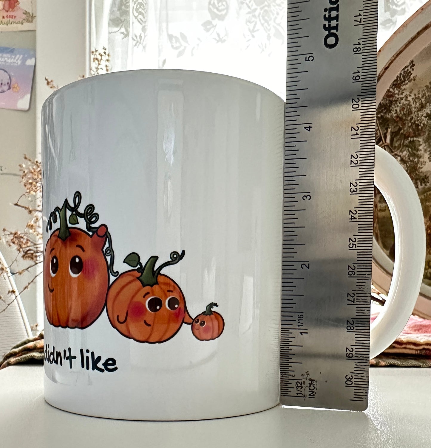 Gourdie the Pumpkin in a Jumbo Mug