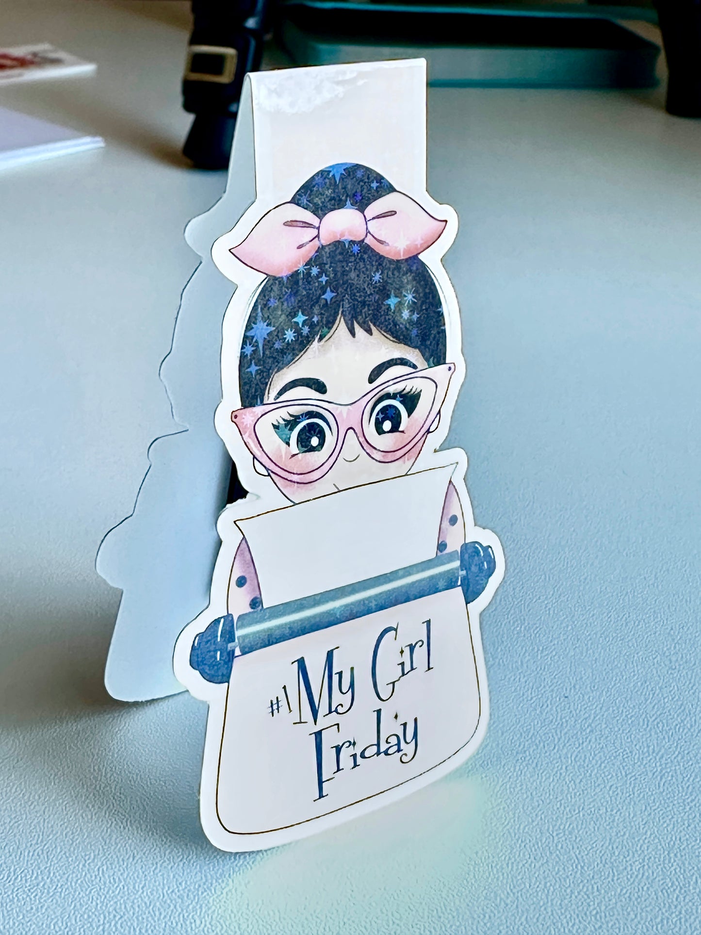My Girl Friday Sparkly Magnetic Bookmark