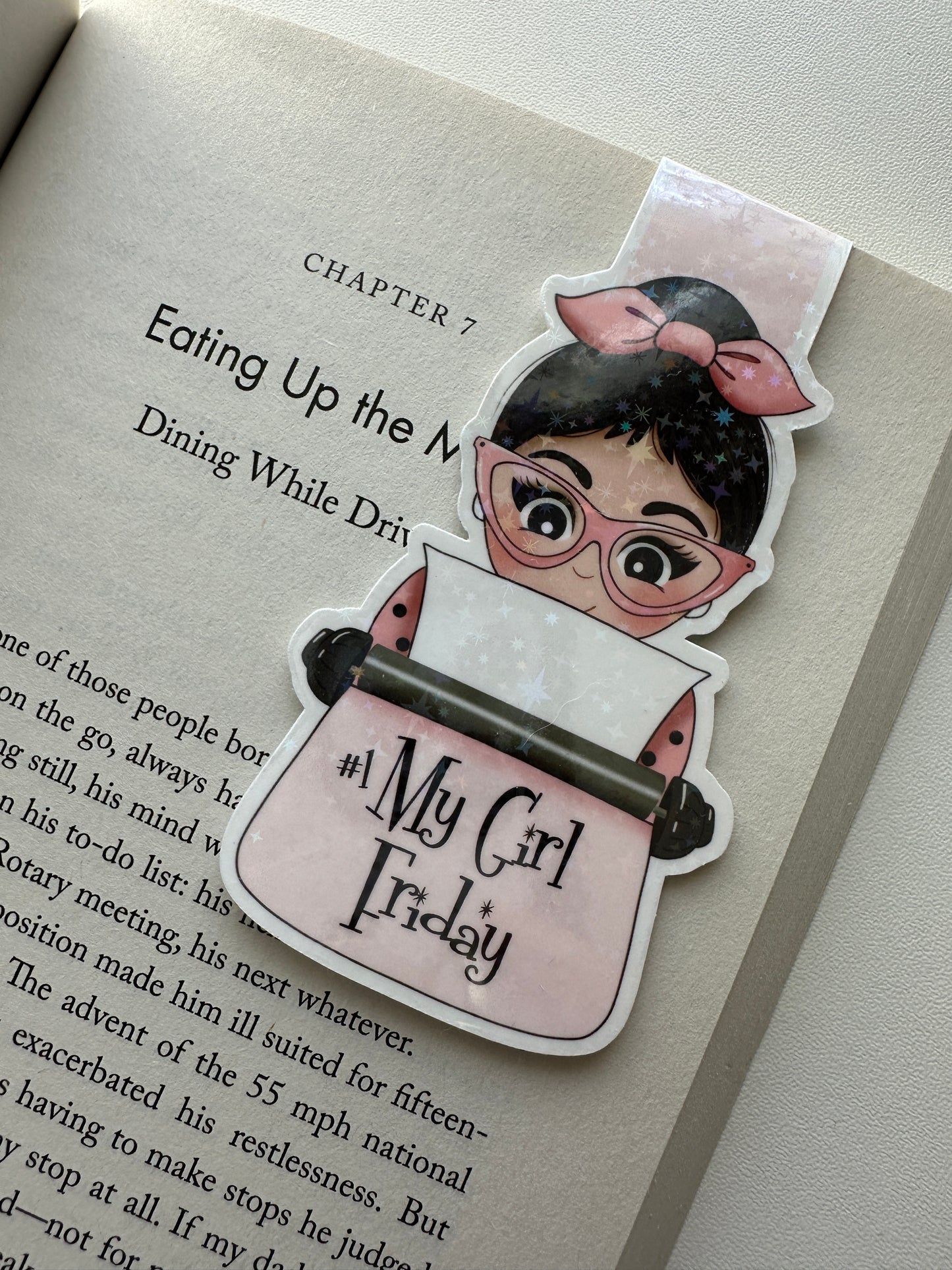 My Girl Friday Sparkly Magnetic Bookmark