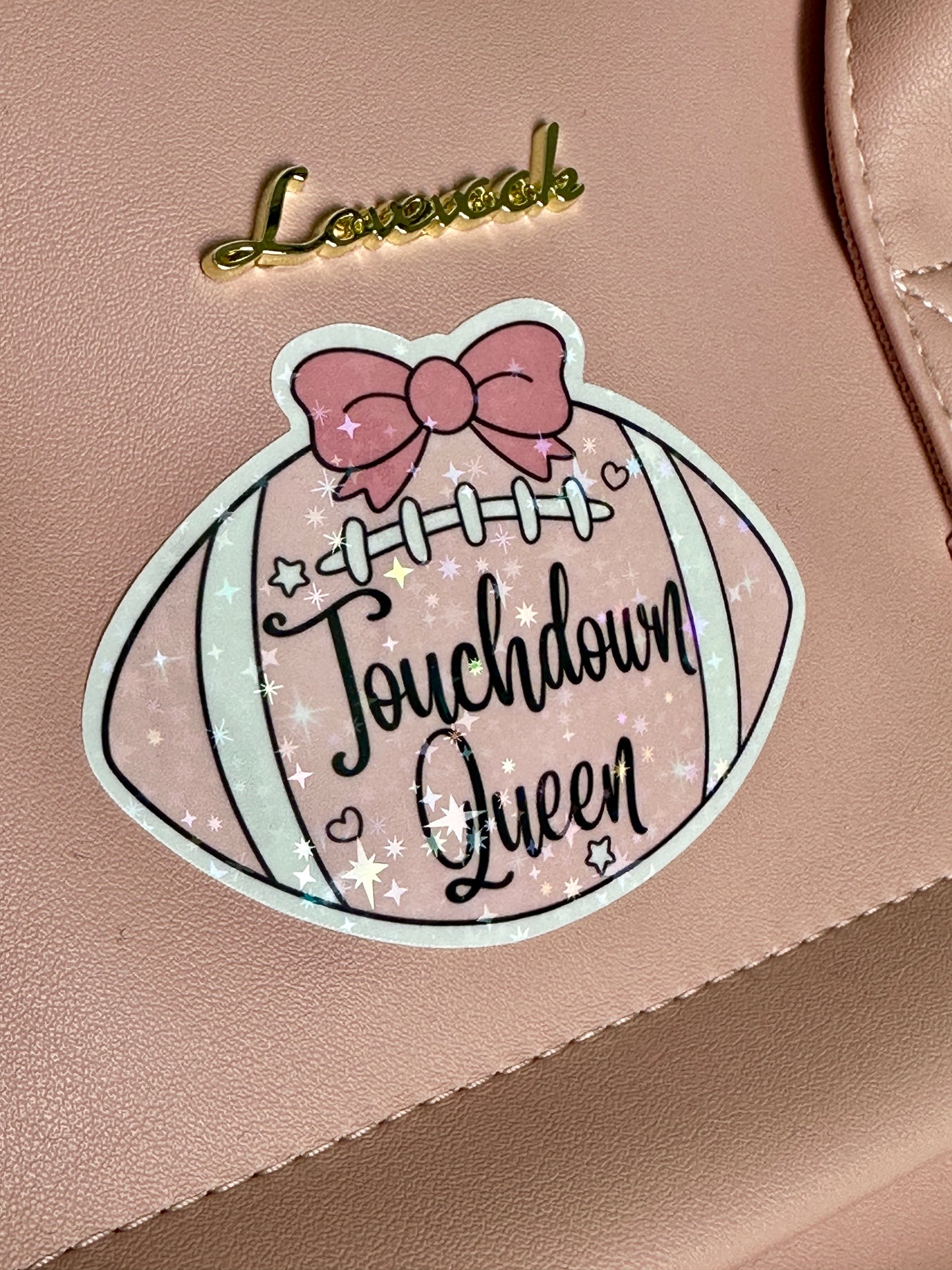 For the "Glitter-Loving Football Queen" ππ Die-cut Sticker