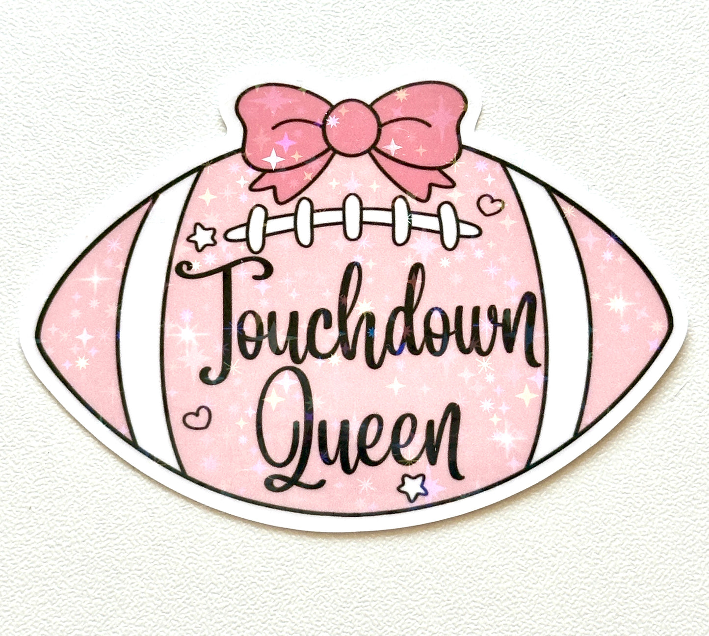 For the "Glitter-Loving Football Queen" ππ Die-cut Sticker