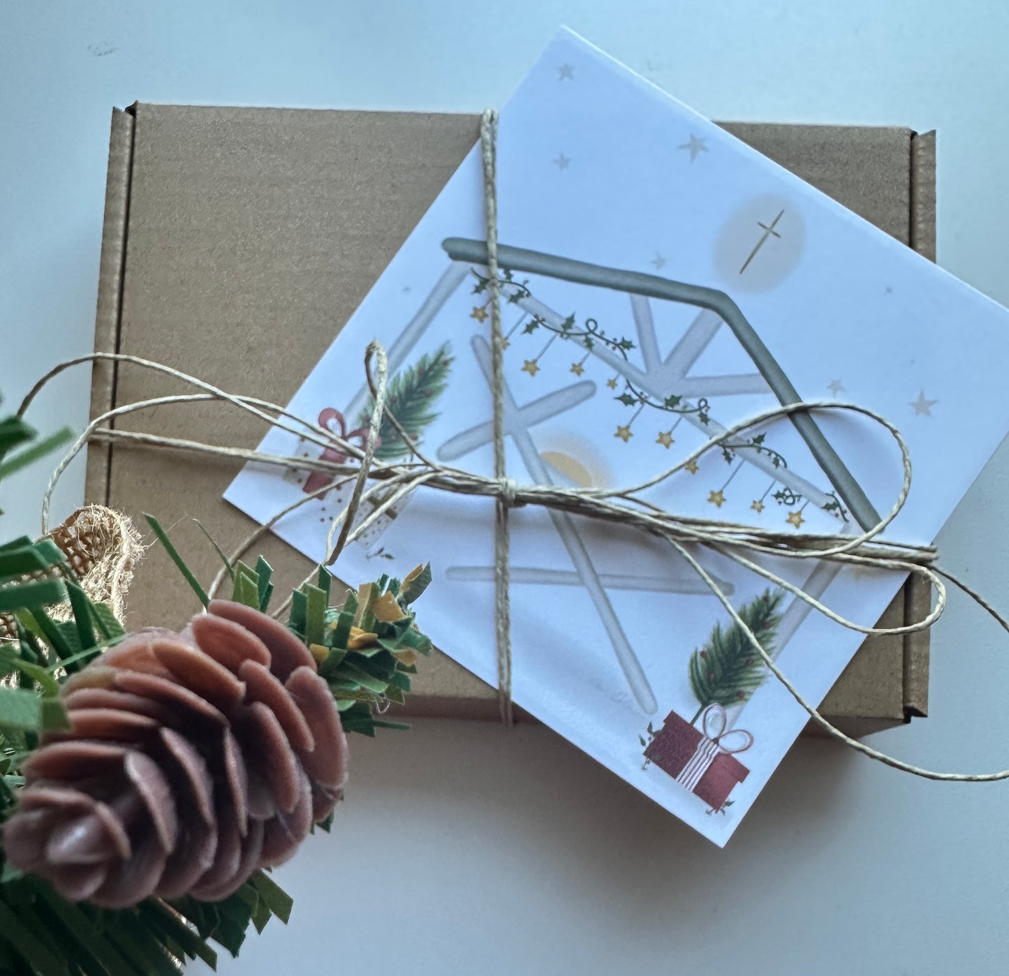 Manger to the Cross Soft Watercolor Style Card Print