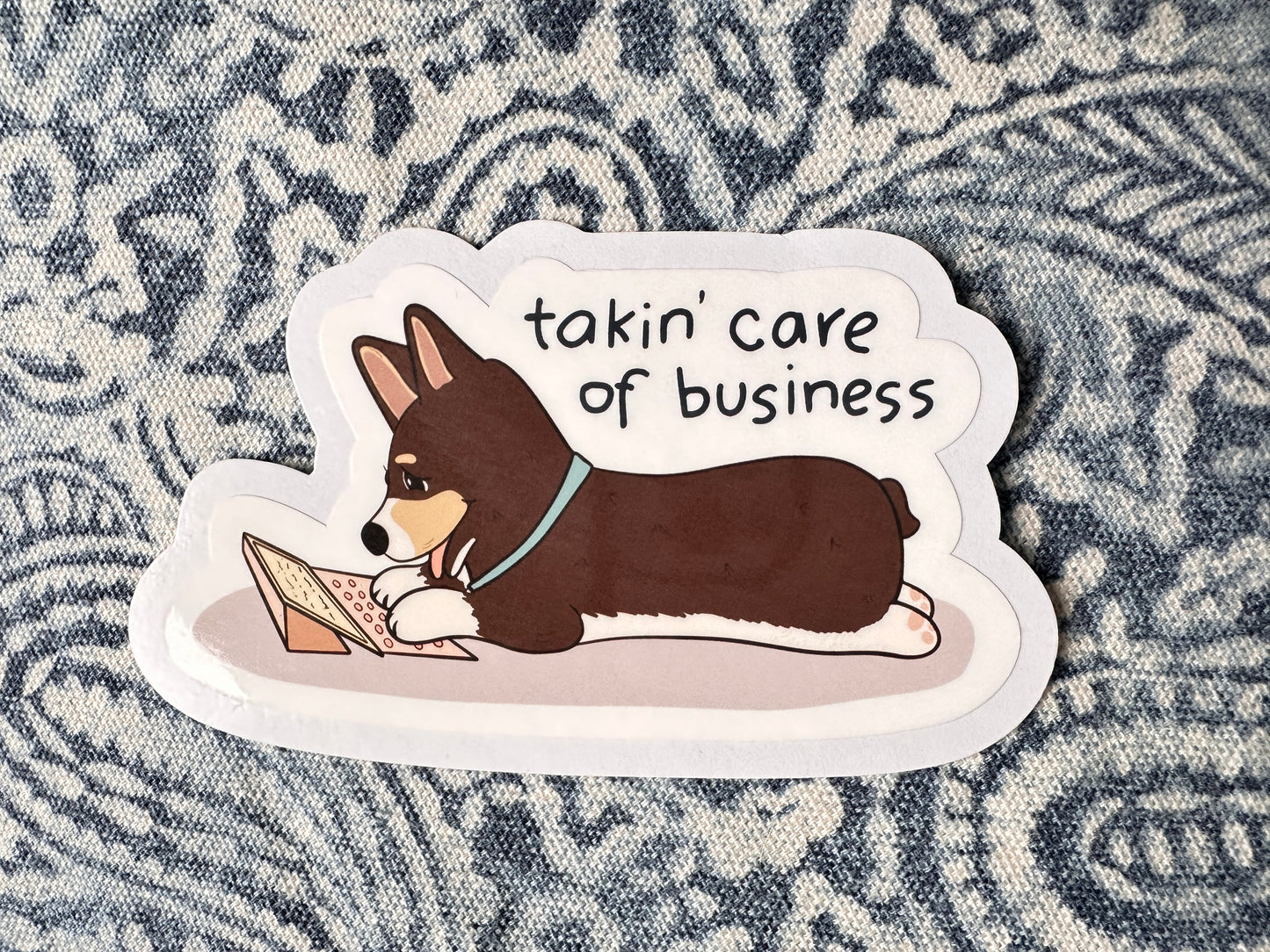 Hardworking Splooting Corgi