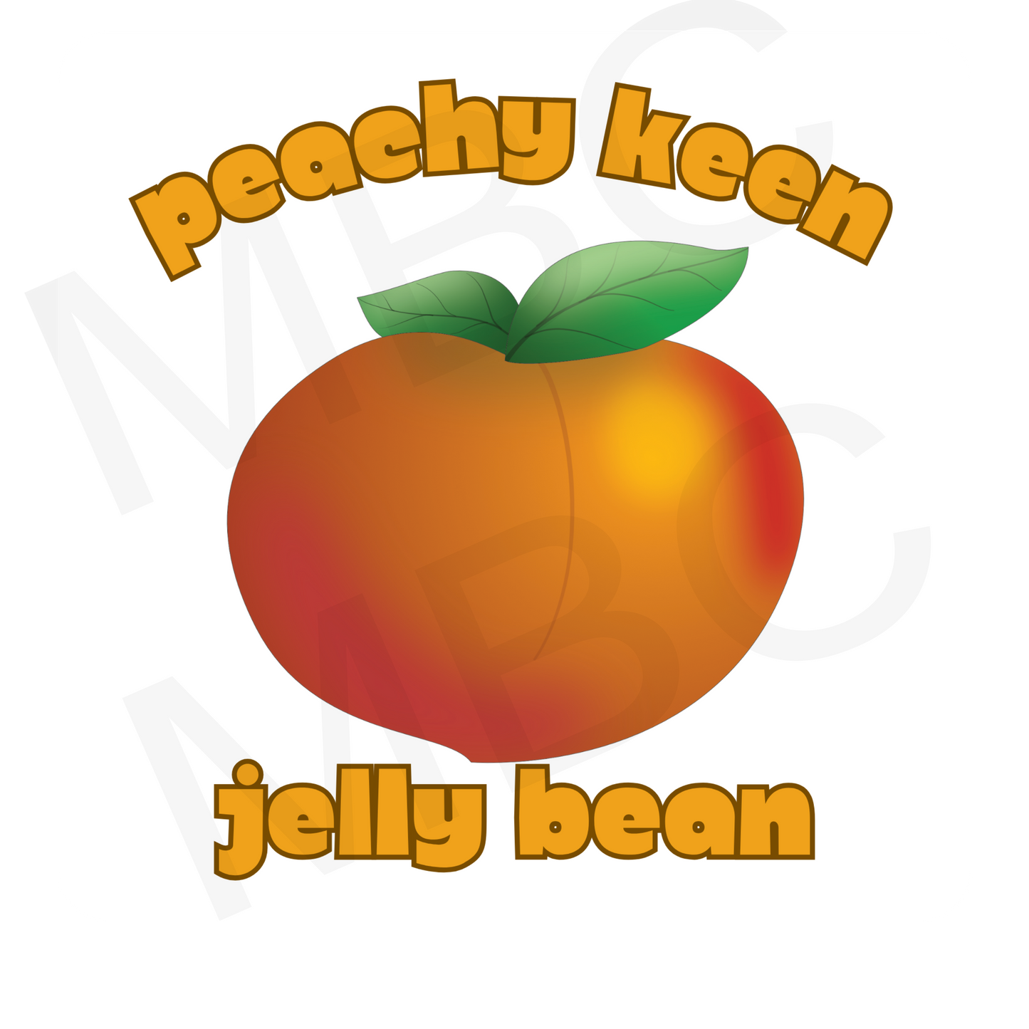 Peachy Keen Jelly Bean Refrigerator Magnet