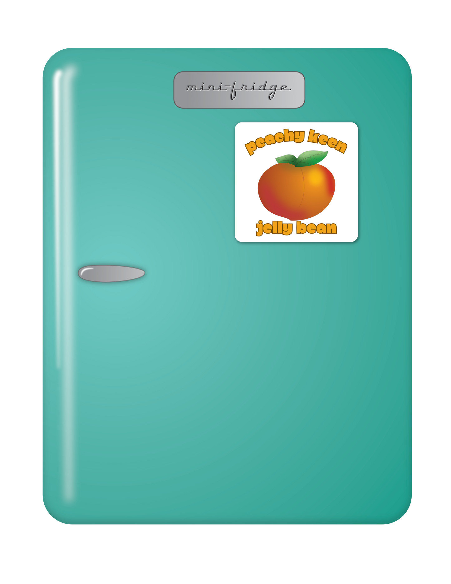 Peachy Keen Jelly Bean Refrigerator Magnet