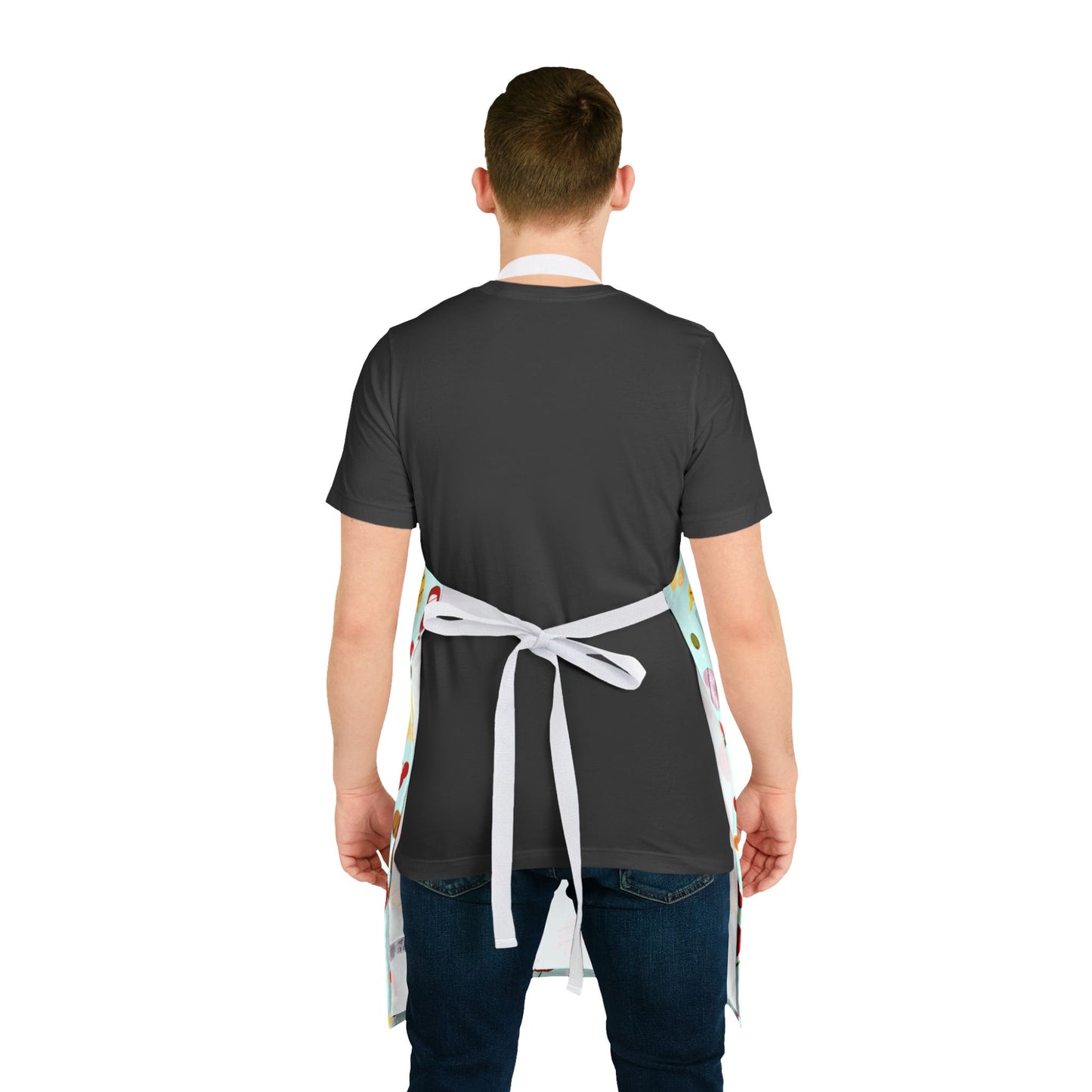 Retro Apron, Teal, Grilling Foods