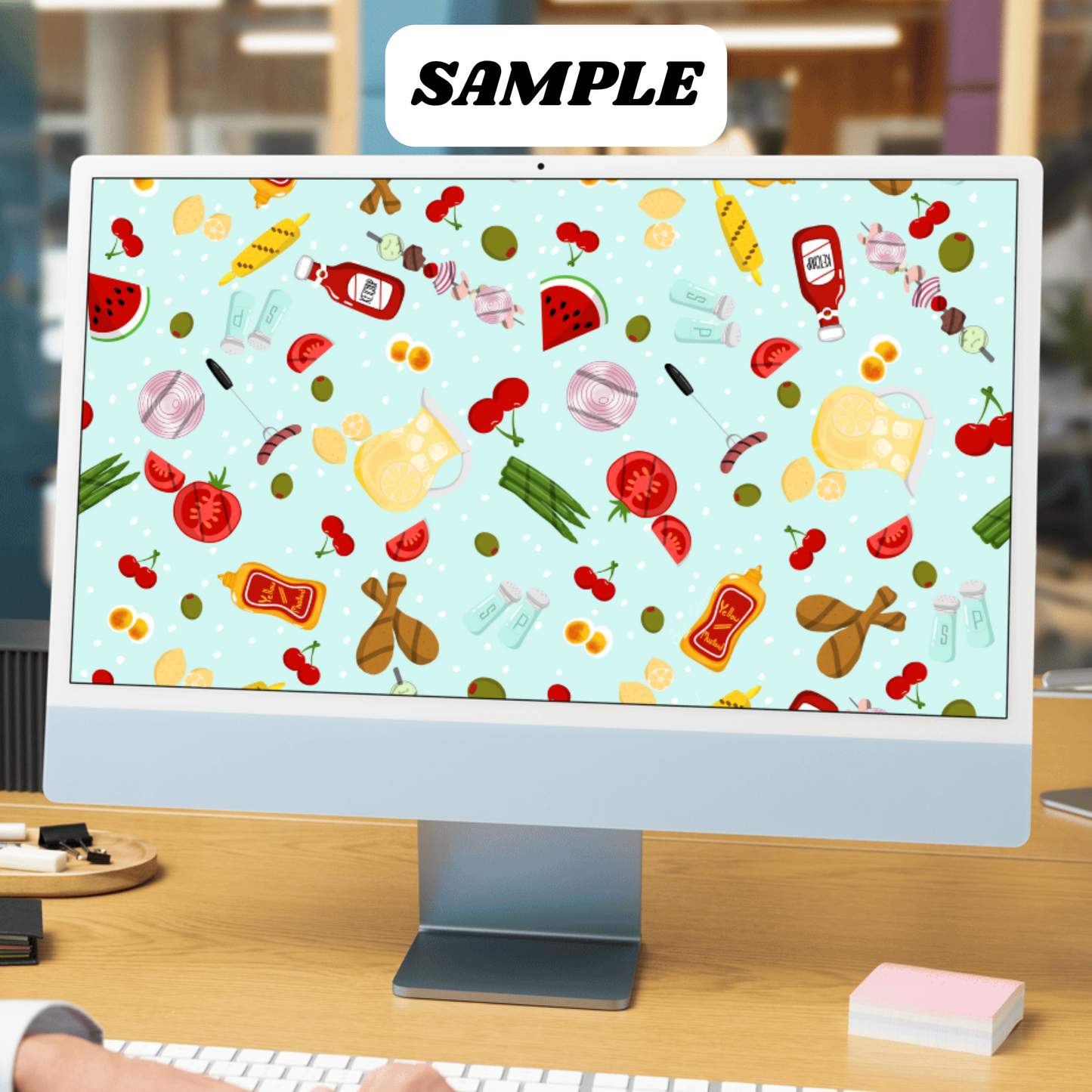 Retro Grillin' Pattern - Digital Download