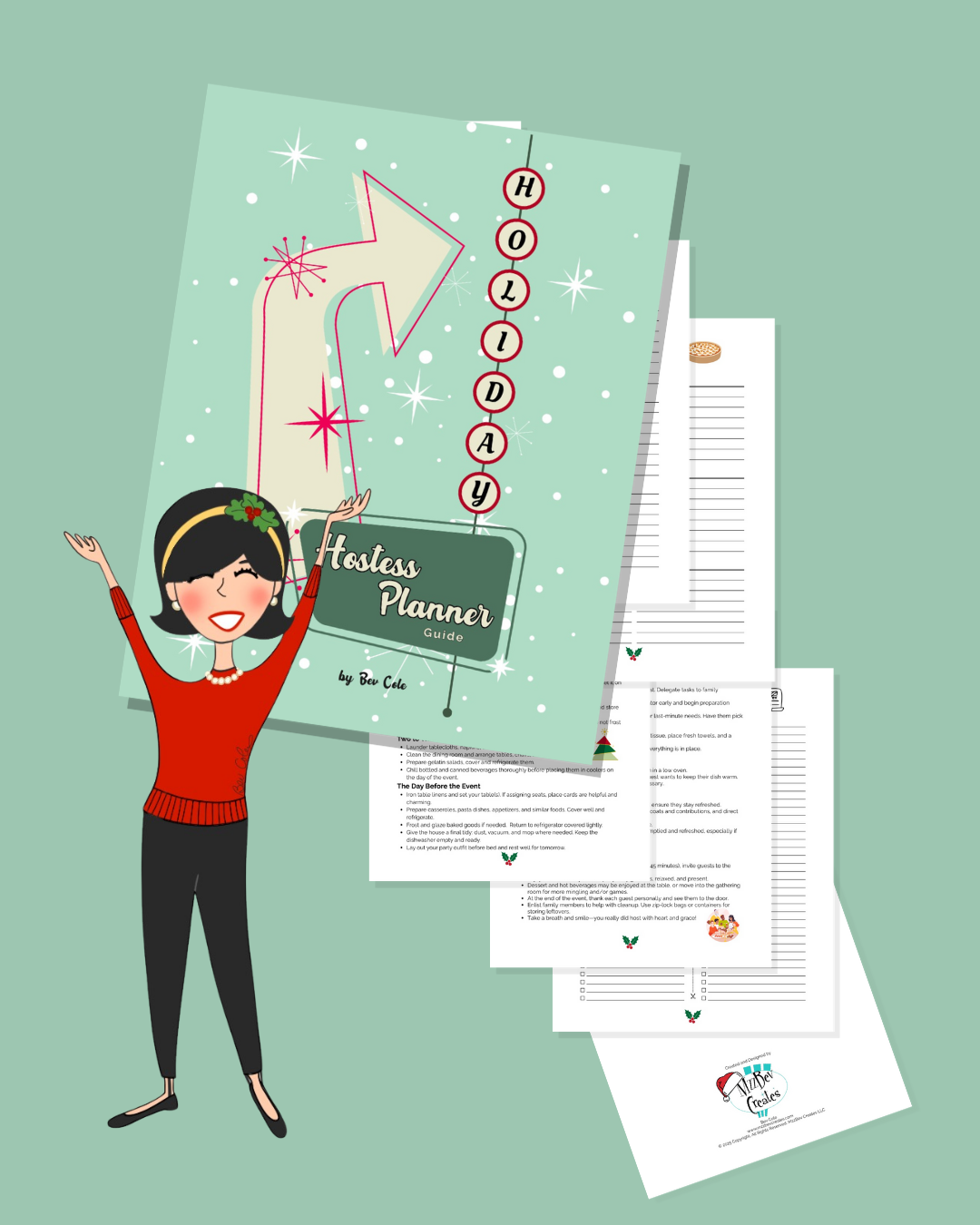 Digital, Printable, Download Holiday Hostess Planner Guide