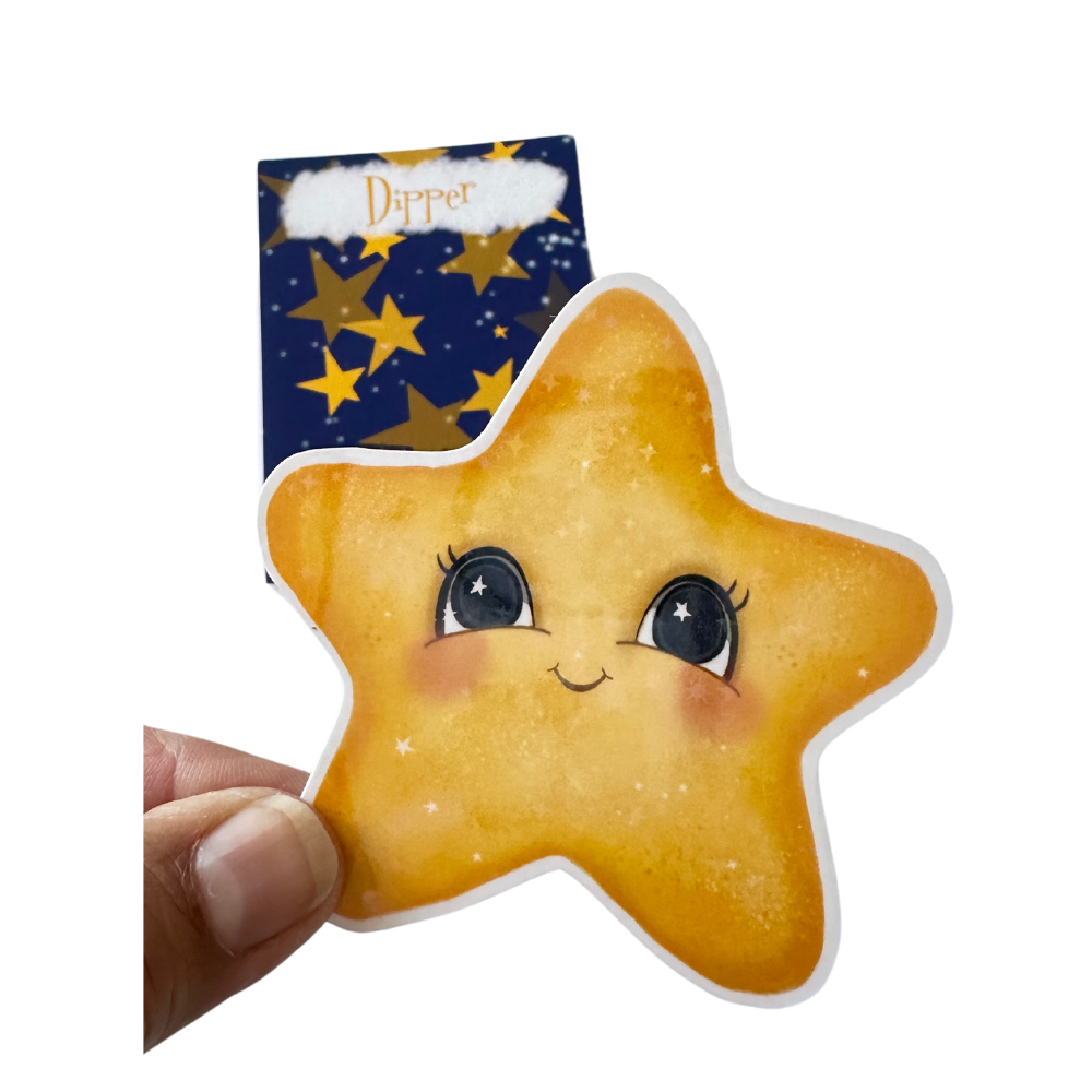 Dipper, Cute Star, Younger Brother to the Star of Bethlehem Die-Cut Sticker