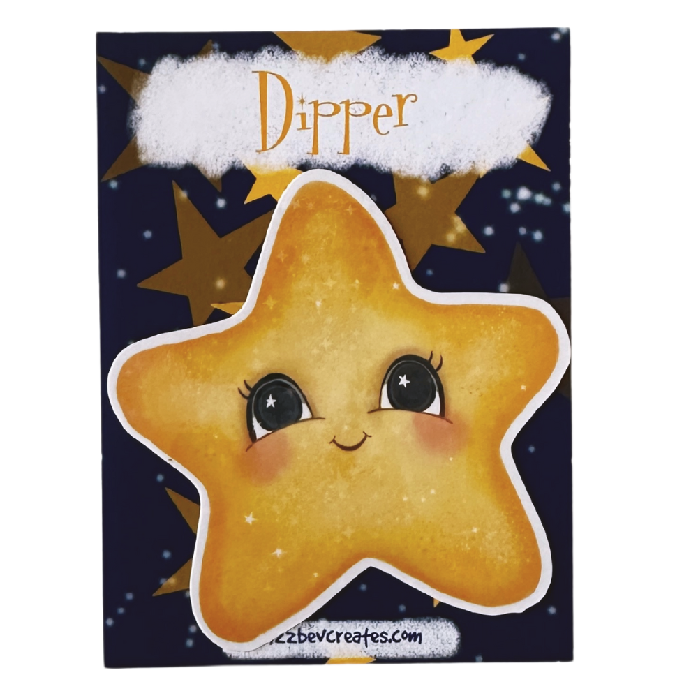 Dipper, Cute Star, Younger Brother to the Star of Bethlehem Die-Cut Sticker