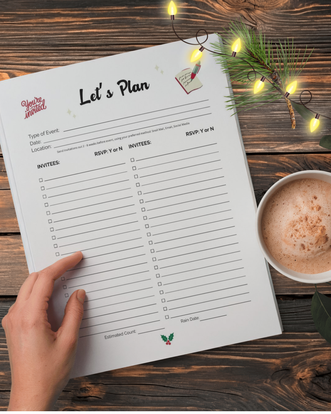 Digital, Printable, Download Holiday Hostess Planner Guide