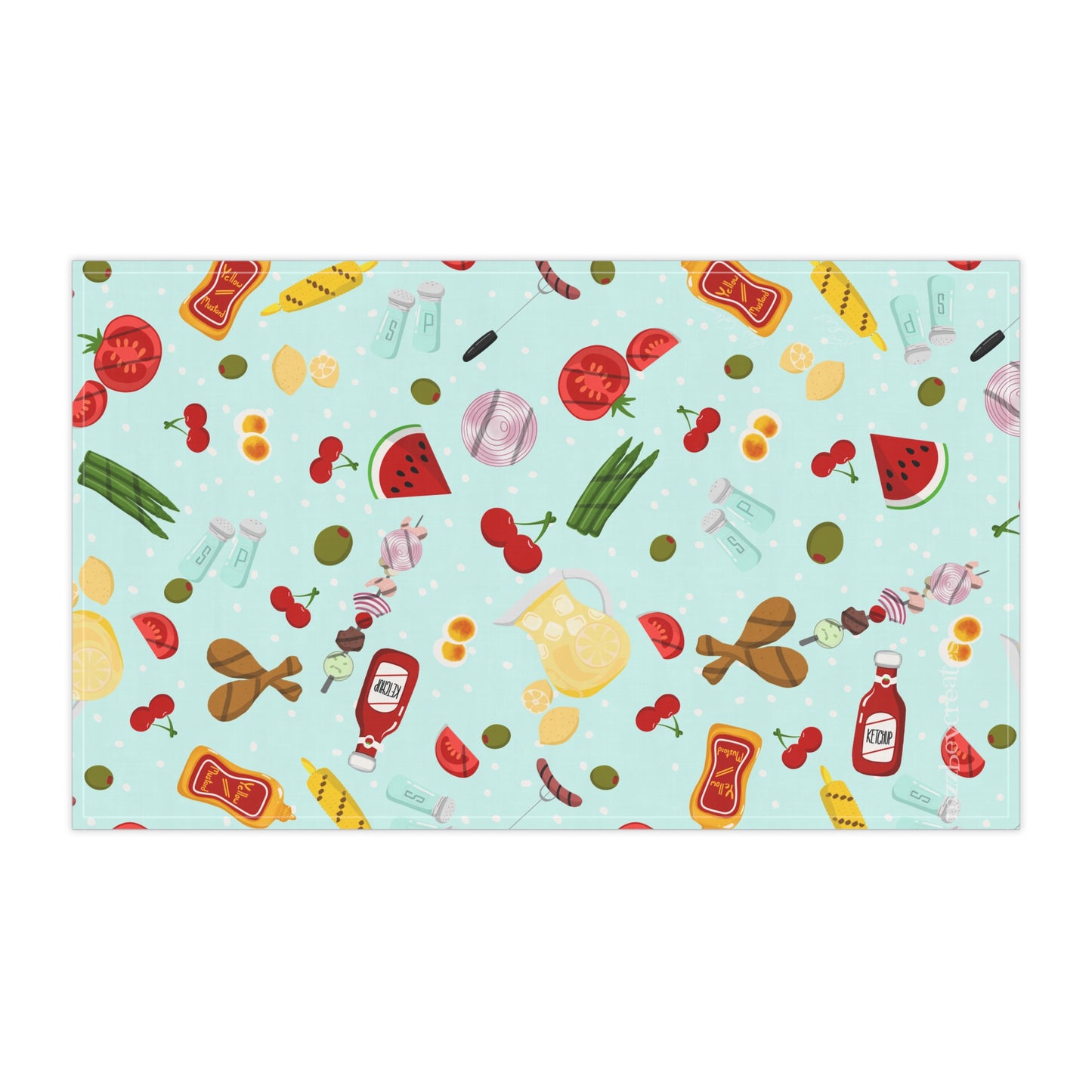 Tea Towel, Retro, Teal