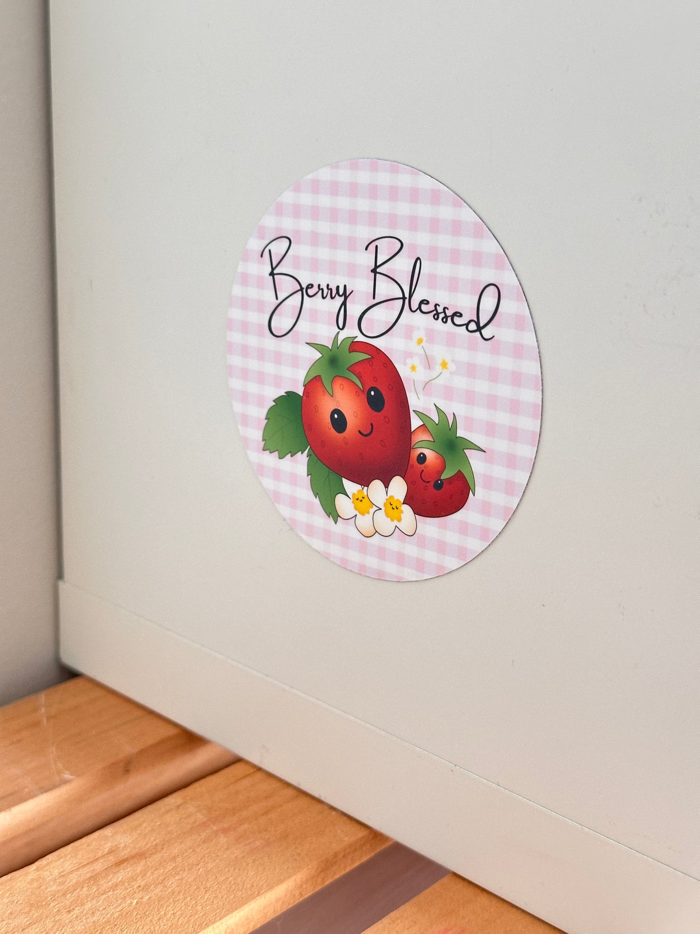 Berry Blessed Strawberry Fridge Magnet