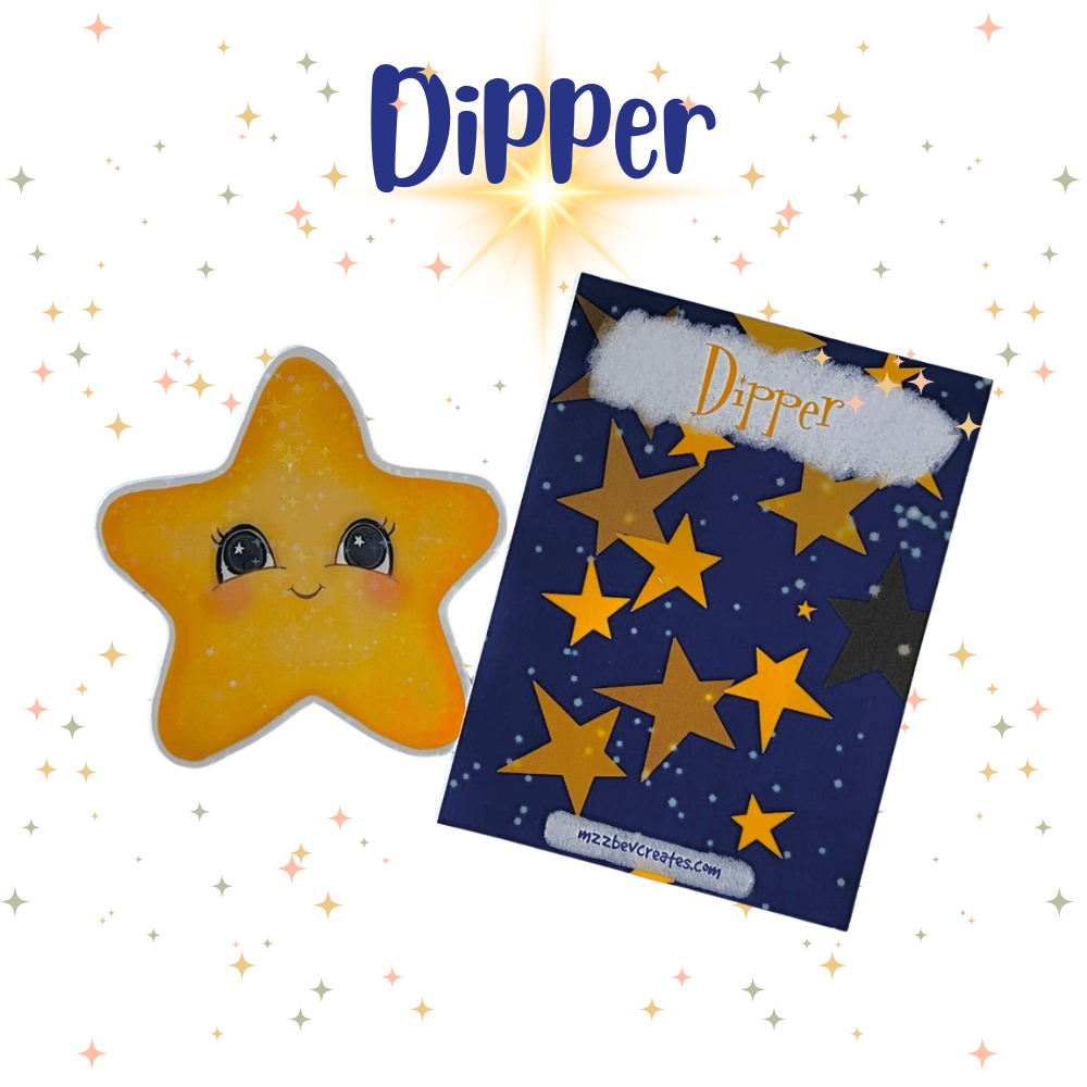 Dipper, Cute Star, Younger Brother to the Star of Bethlehem Die-Cut Sticker