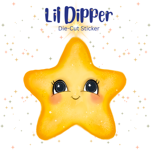 Lil Dipper, Cute Star, Younger Brother to the Star of Bethlehem Die-Cut Sticker
