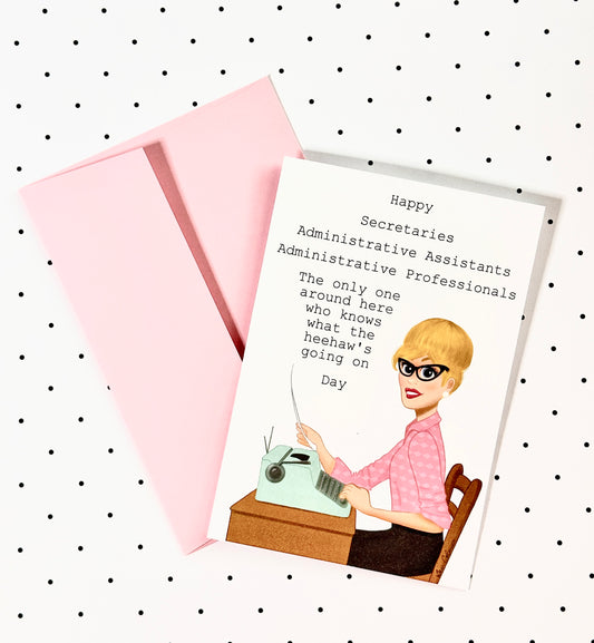 Happy Administrative Professionals Day Greeting Card - Light Skin Tone