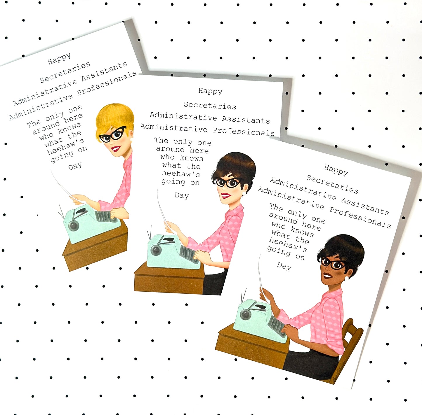 Happy Administrative Professionals Day Greeting Card - Dark Skin Tone