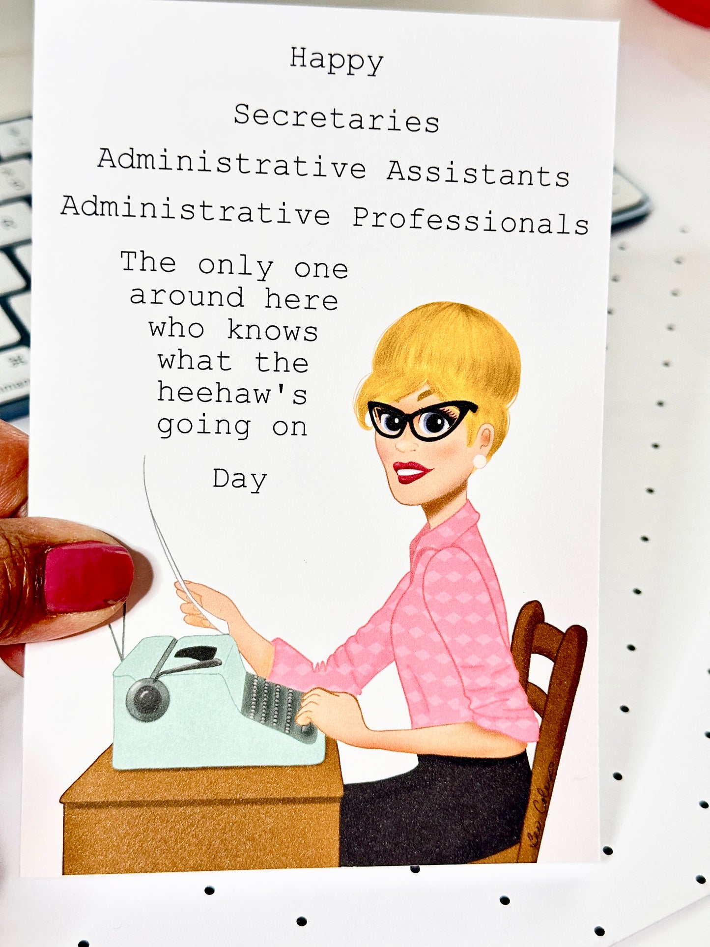 Happy Administrative Professionals Day Greeting Card - Light Skin Tone