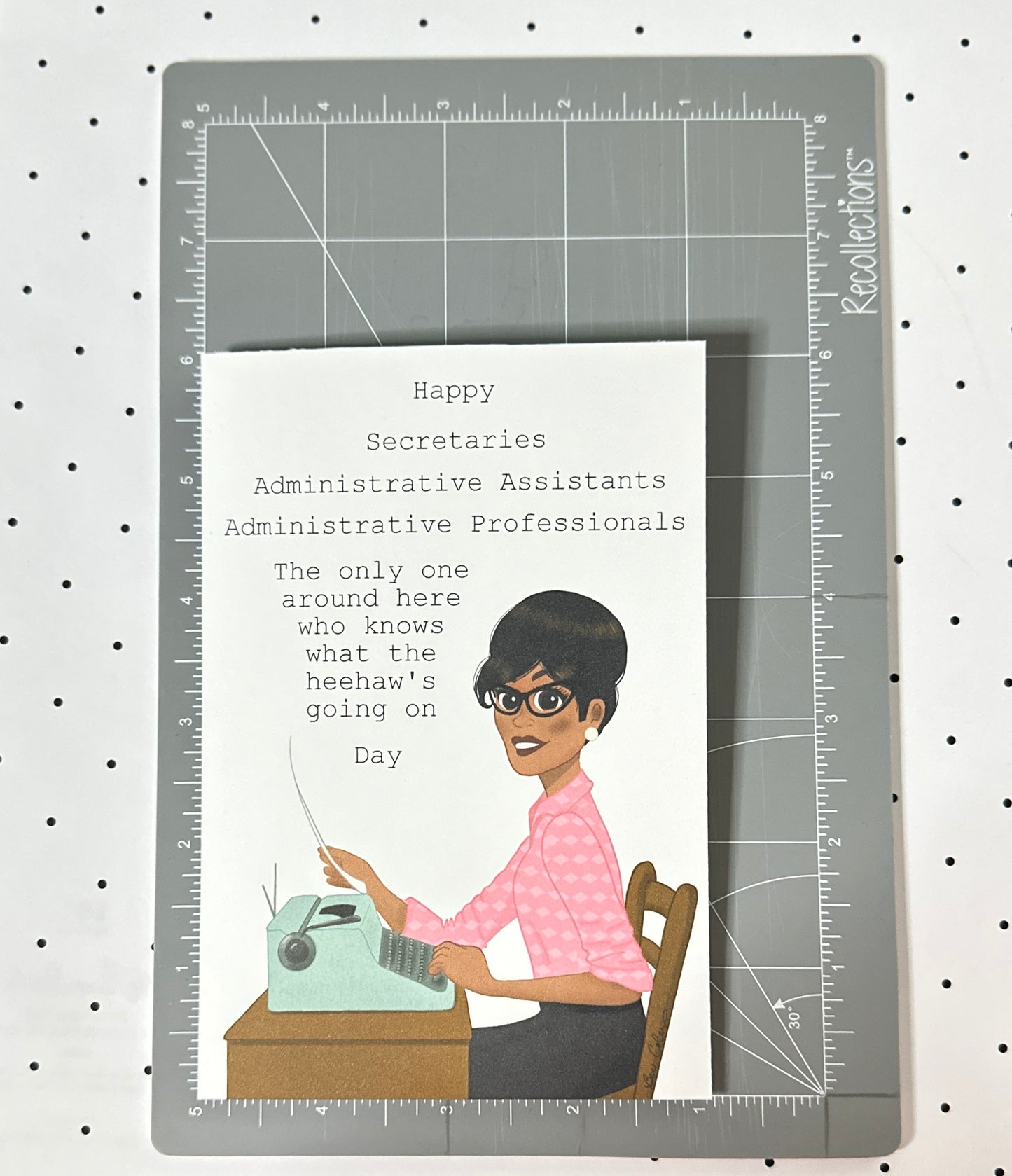 Happy Administrative Professionals Day Greeting Card - Dark Skin Tone