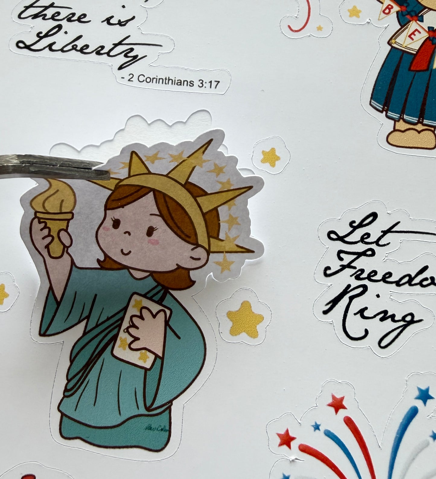 Americana Kawaii Club Planner Stickers- 2 Sheet Bundle