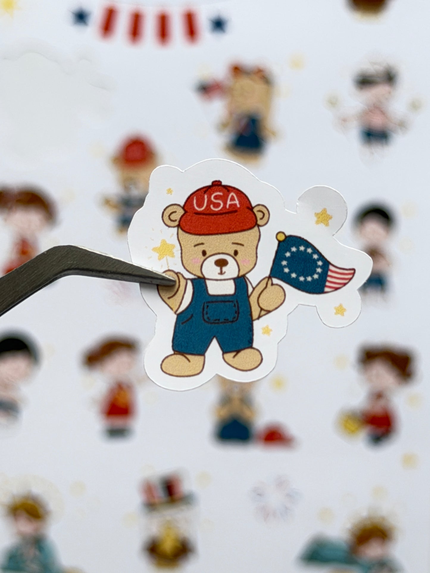 Americana Kawaii Club Planner Stickers- 2 Sheet Bundle