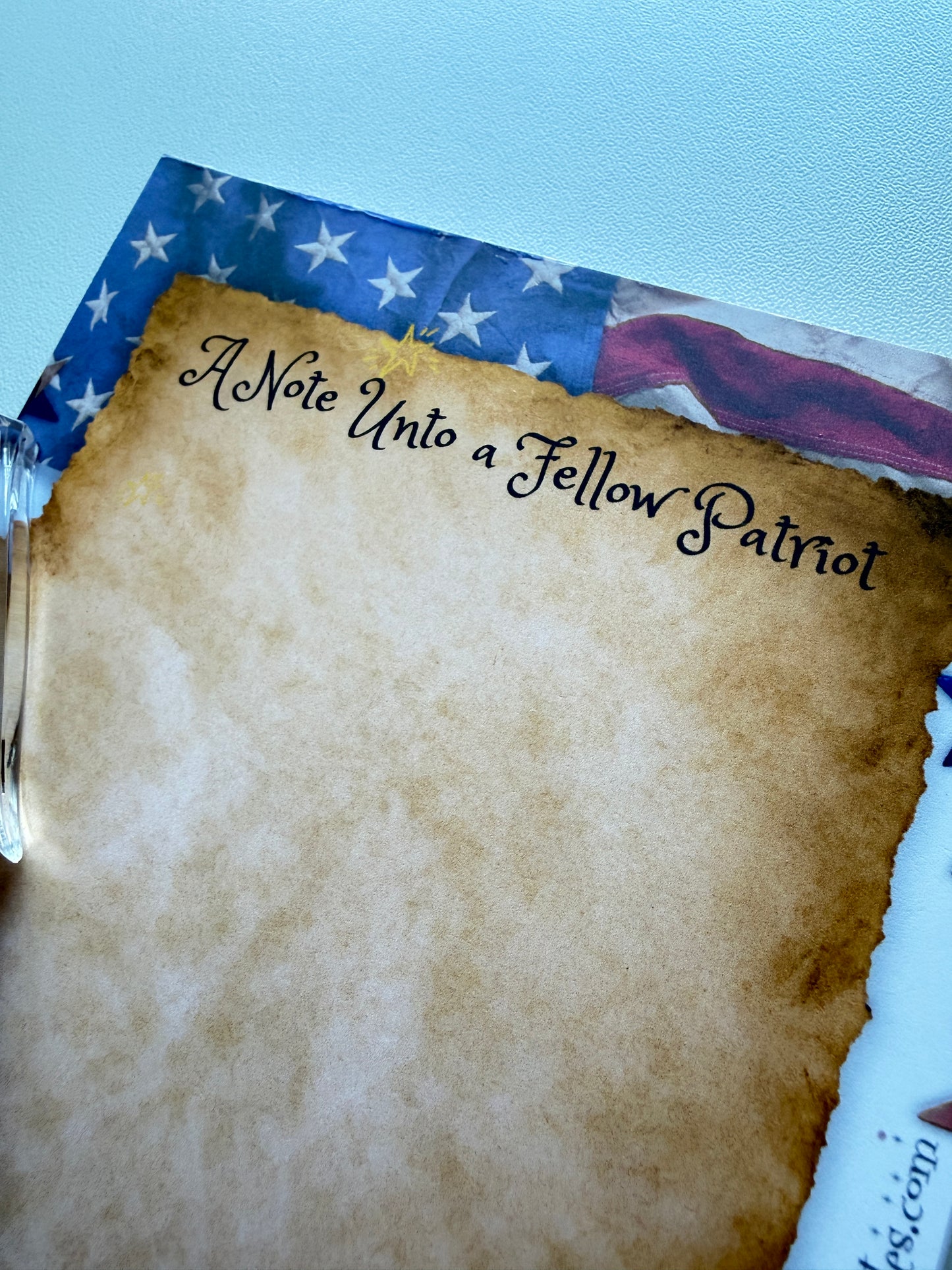 Early American Patriotic Notepad – 50 Sheets – Handmade - America 250