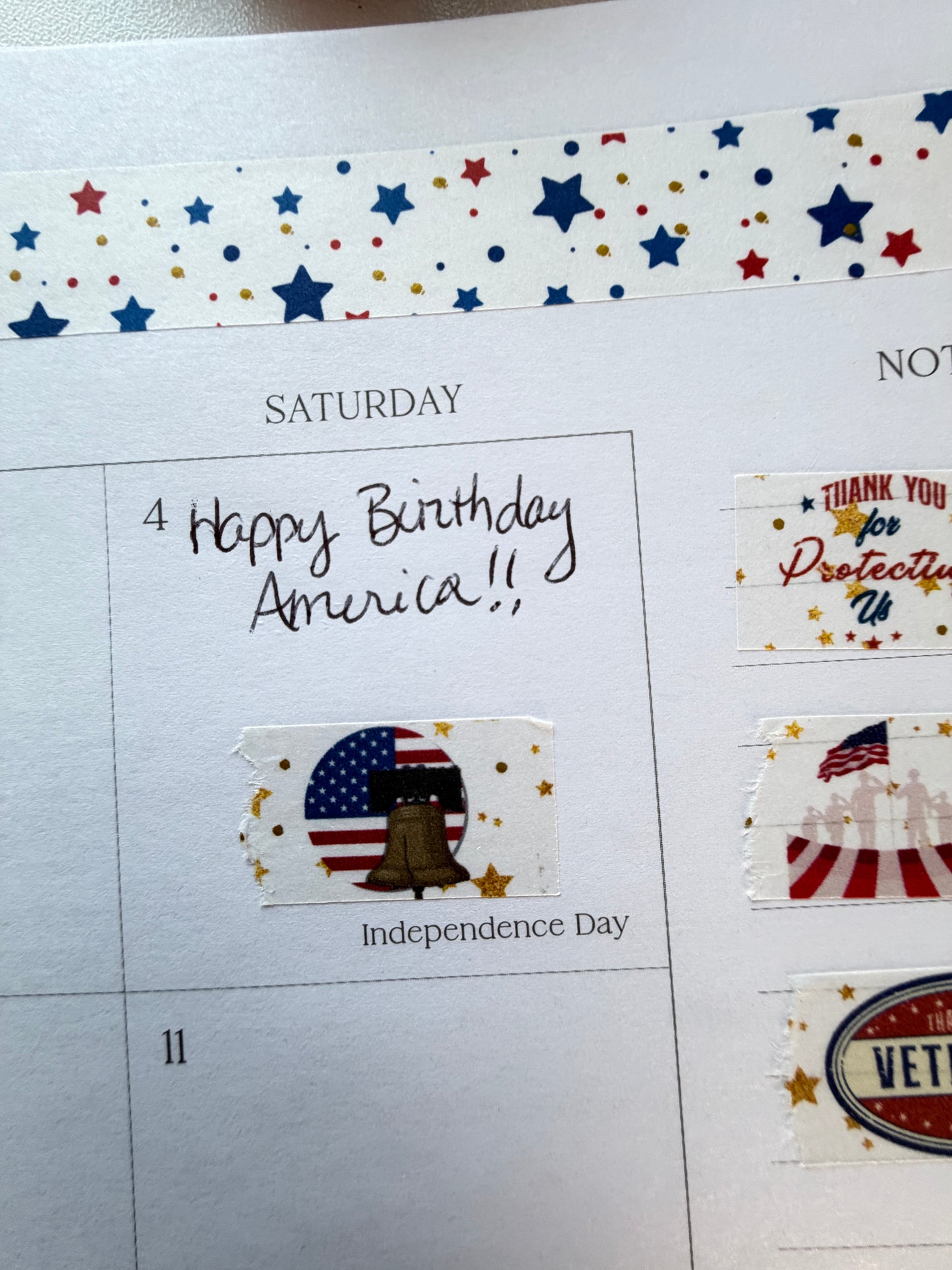 Home made - Printable - Patriotic Washi Paper Strips – A Fresh, Space-Saving Twist on Washi Tape!