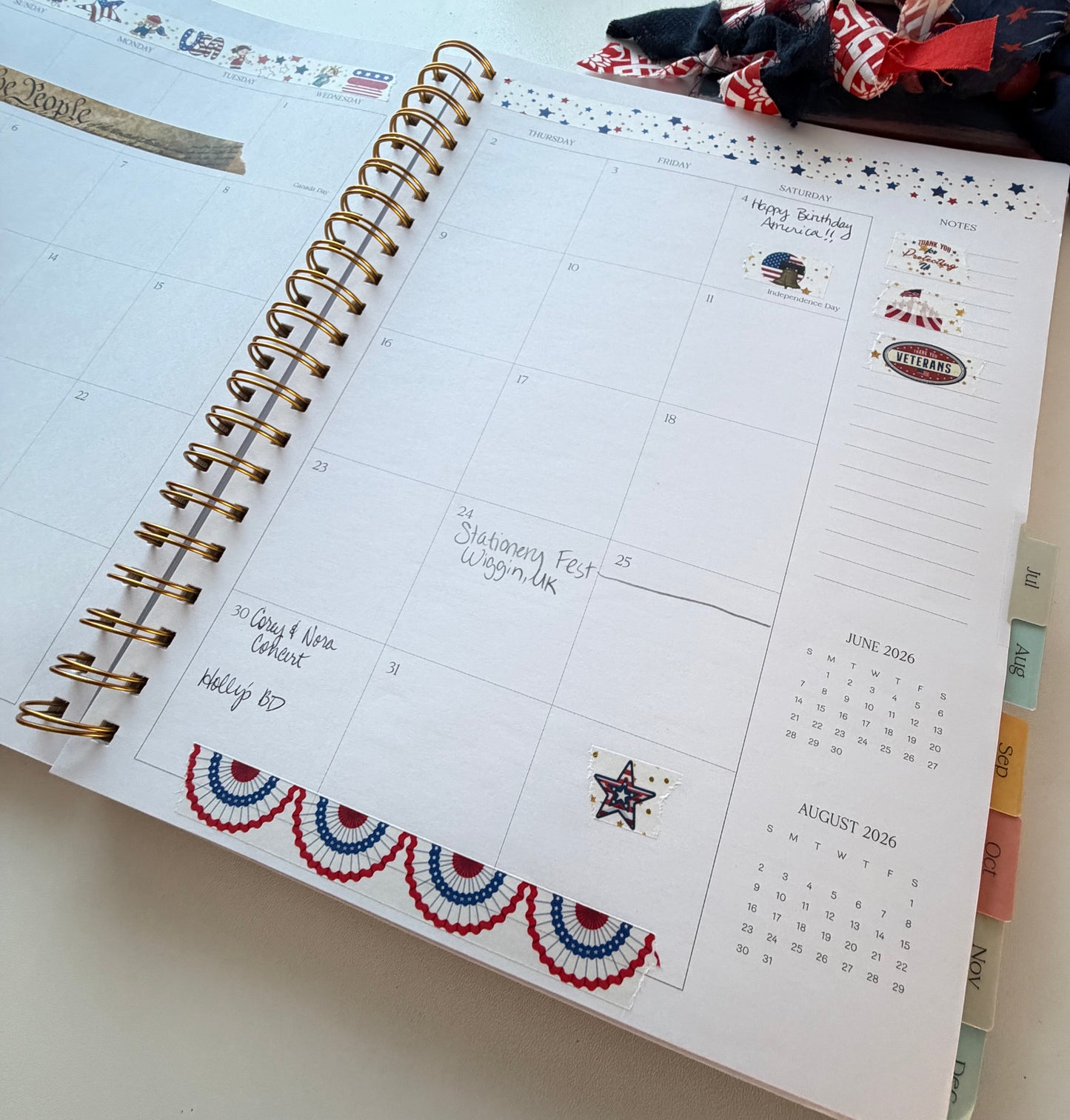 Home made - Printable - Patriotic Washi Paper Strips – A Fresh, Space-Saving Twist on Washi Tape!