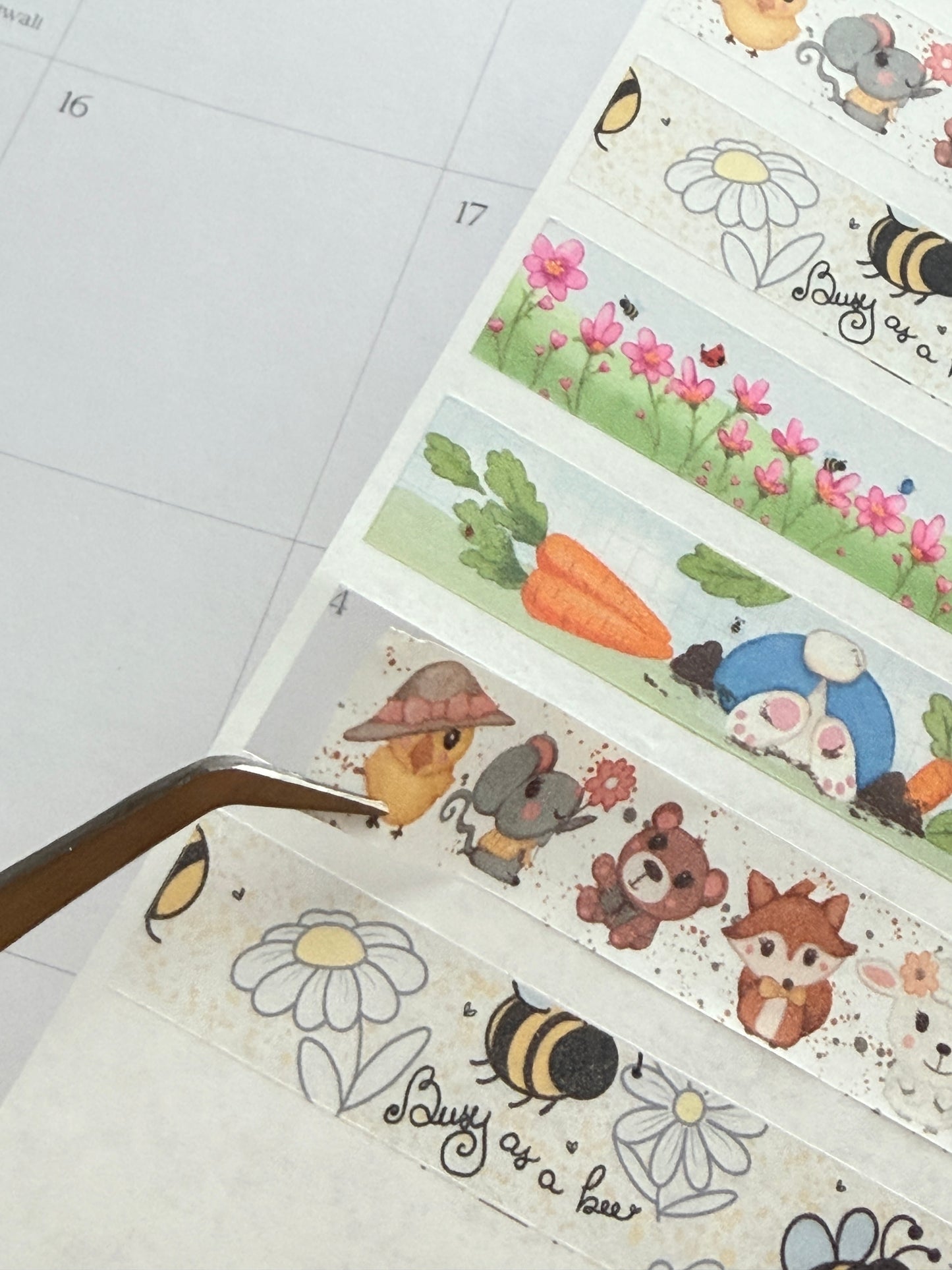 Spring Washi Strips - Sticker Sheet