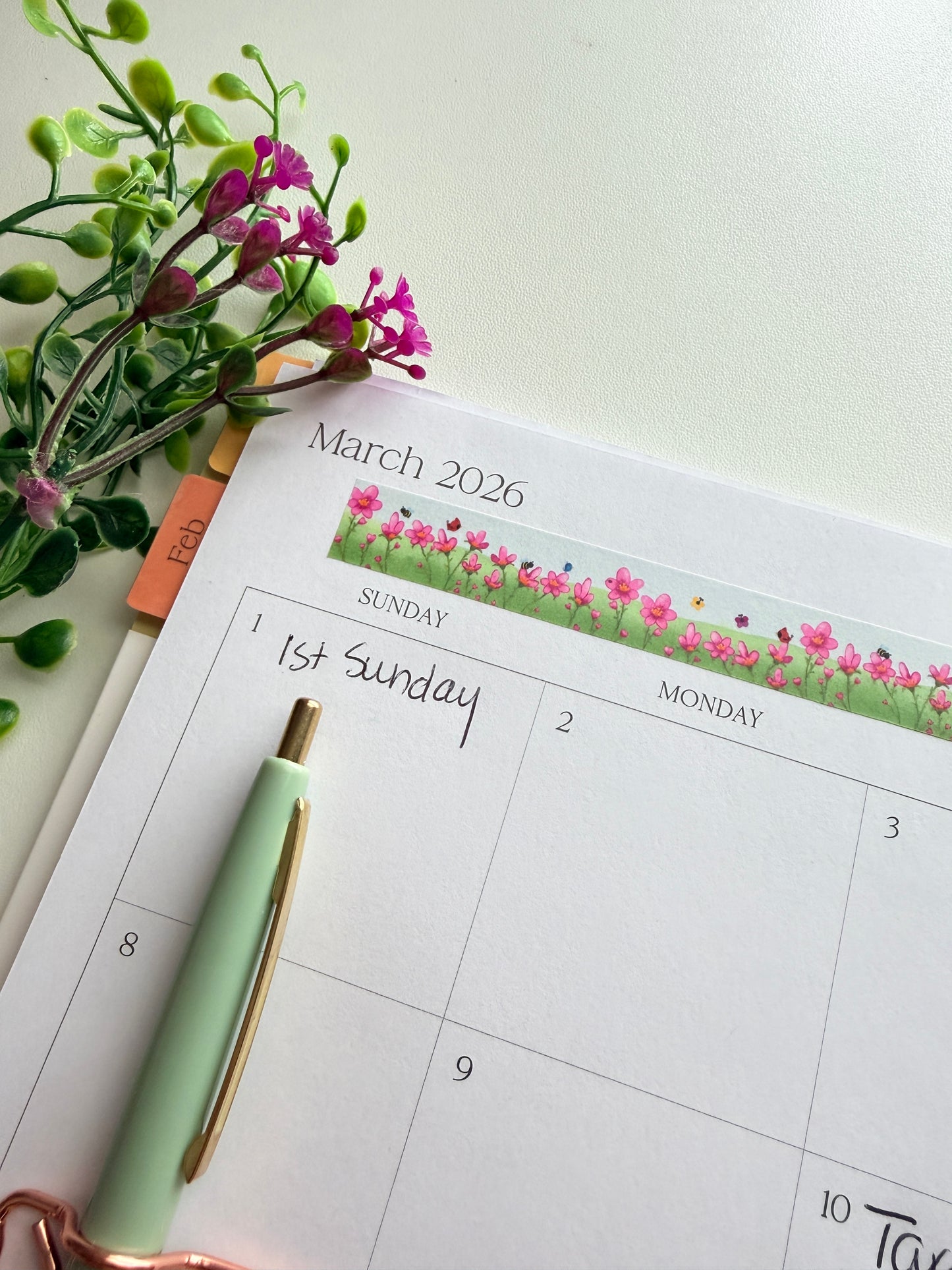 Spring Washi Strips - Sticker Sheet