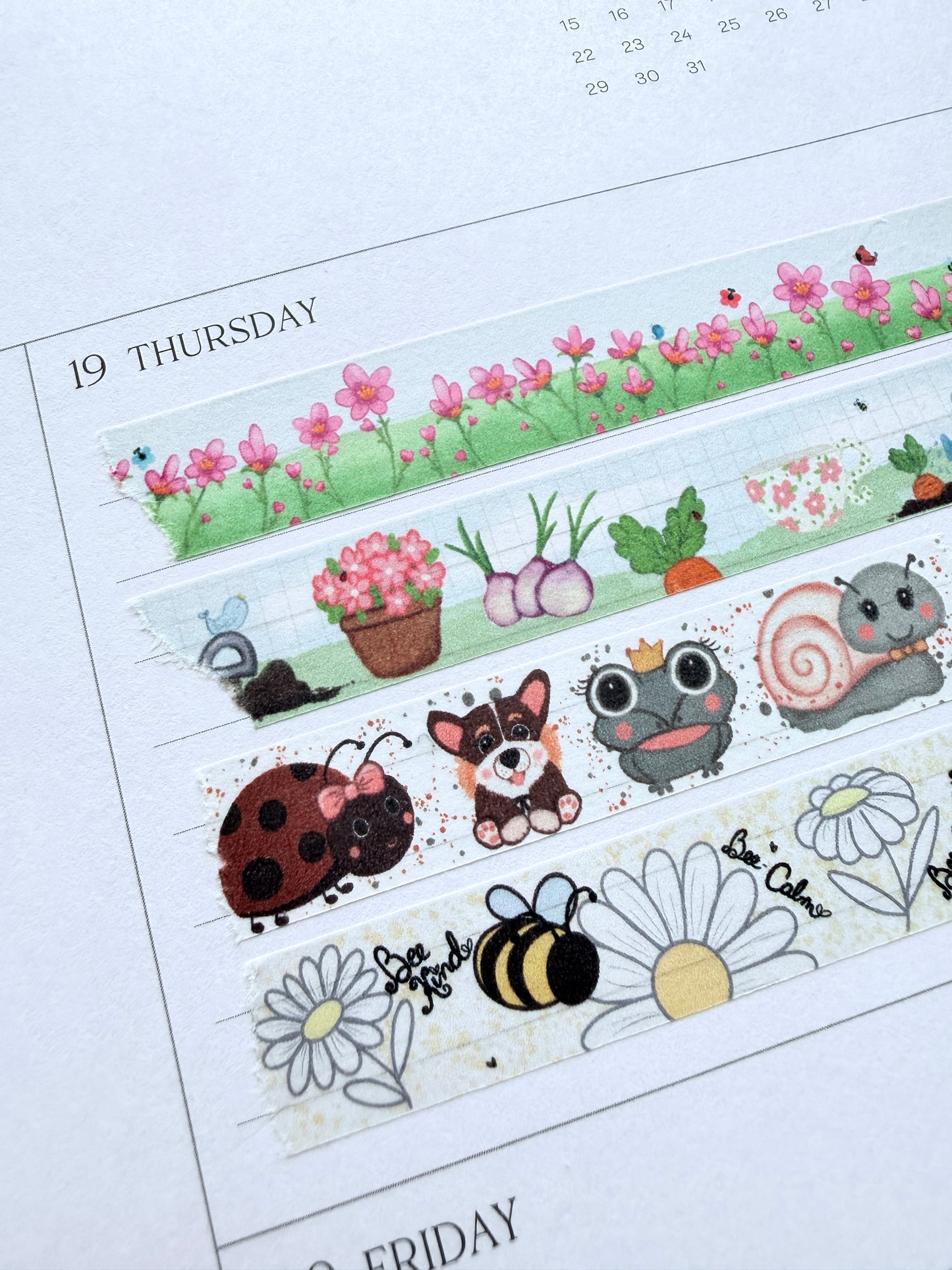 Spring Washi Strips - Sticker Sheet