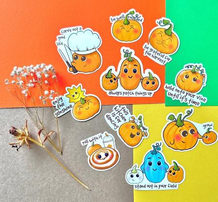 Advice from Gourdie the Pumpkin Stickers