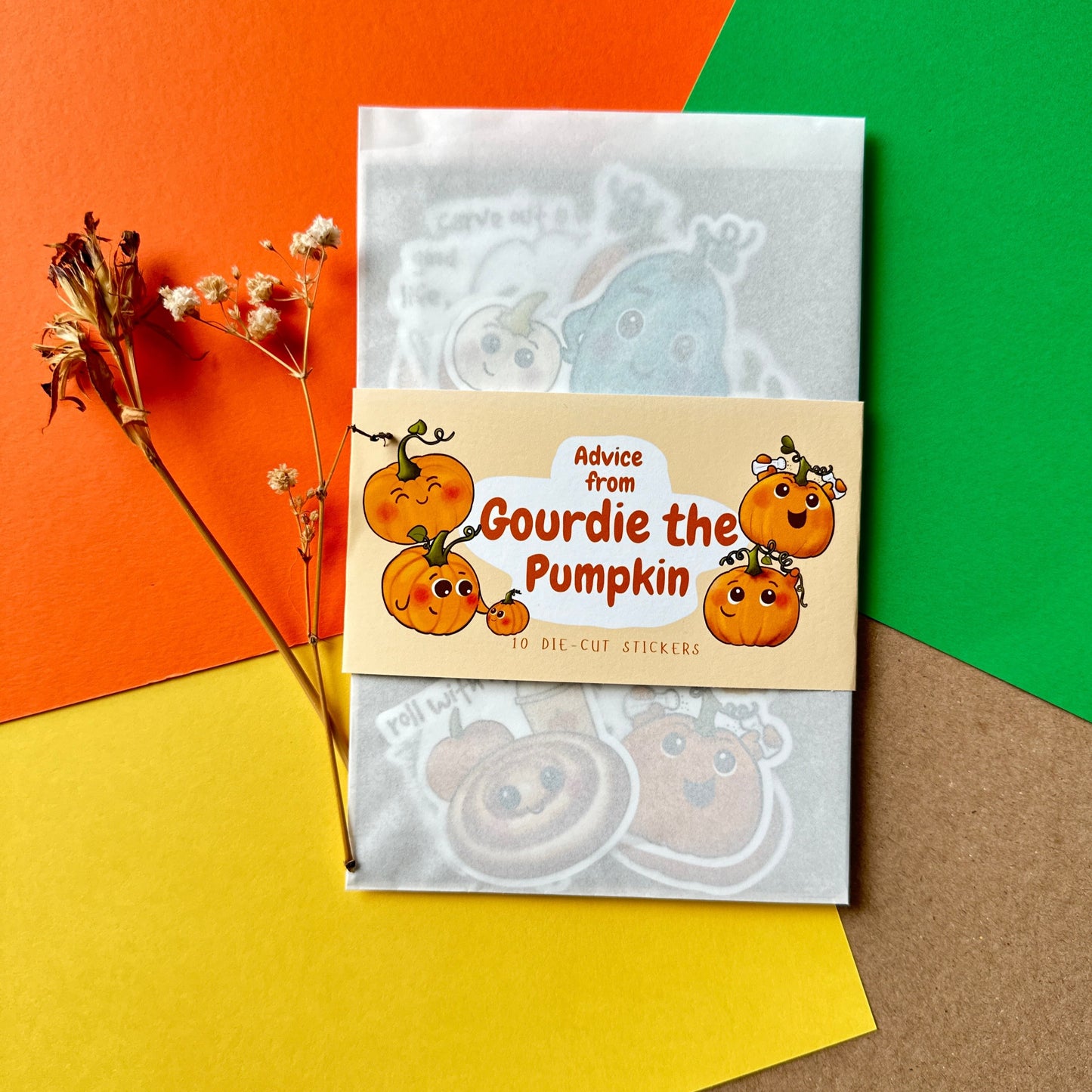 Advice from Gourdie the Pumpkin Stickers