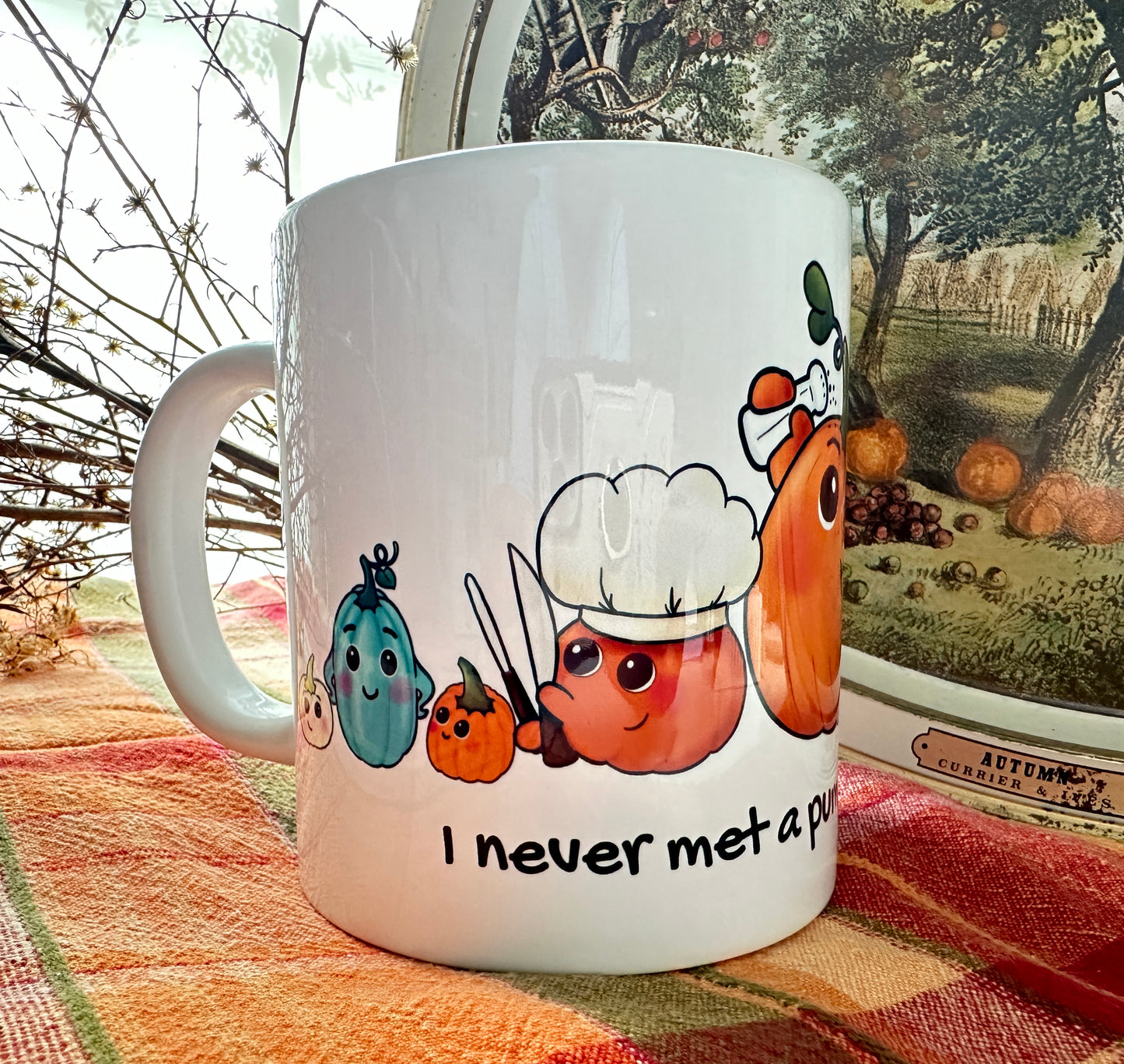 Gourdie the Pumpkin  in a Jumbo Mug