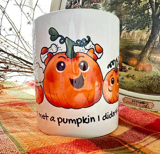 Gourdie the Pumpkin  in a Jumbo Mug
