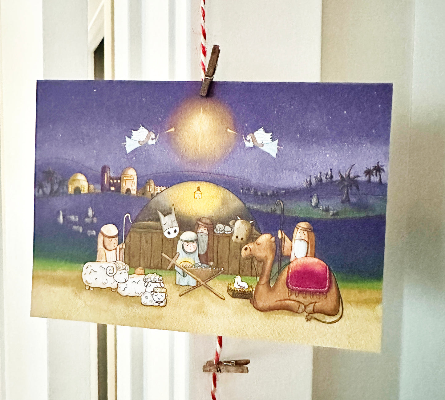 Manger to the Cross Nativity Greeting Card