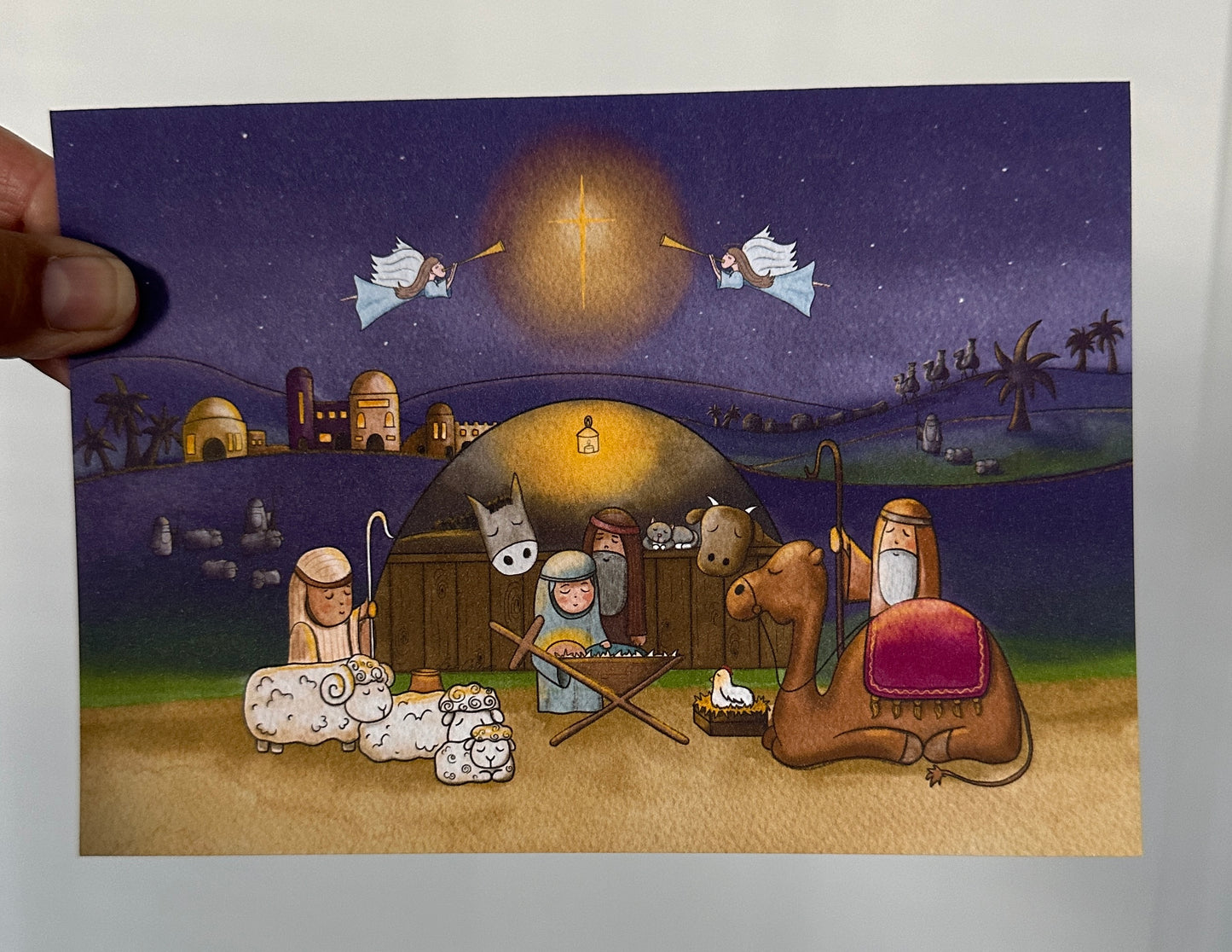 Manger to the Cross Nativity Greeting Card