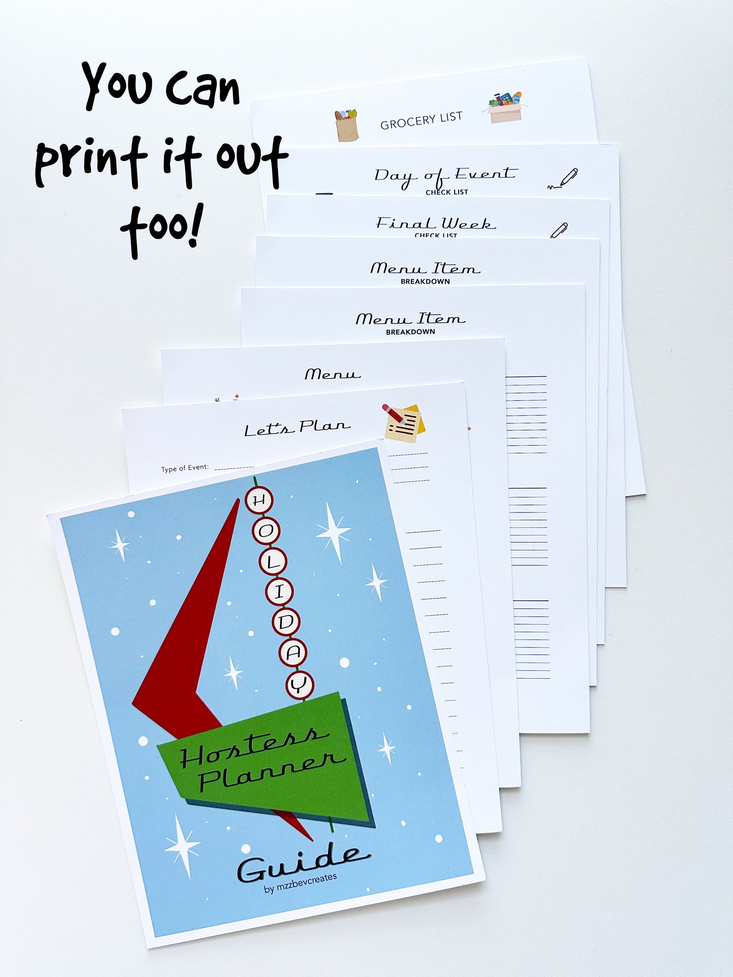 Digital, Printable, Download Holiday Hostess Planner Guide