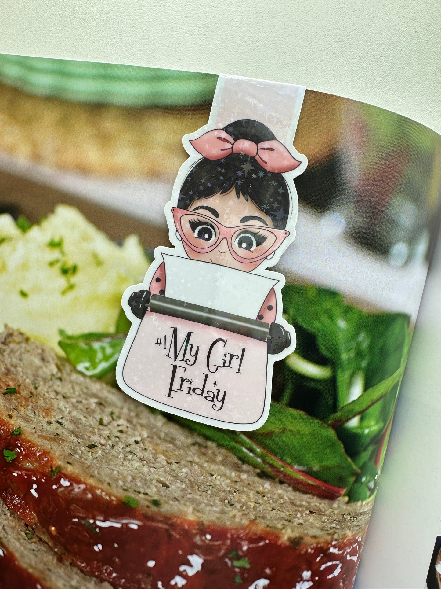 My Girl Friday Sparkly Magnetic Bookmark