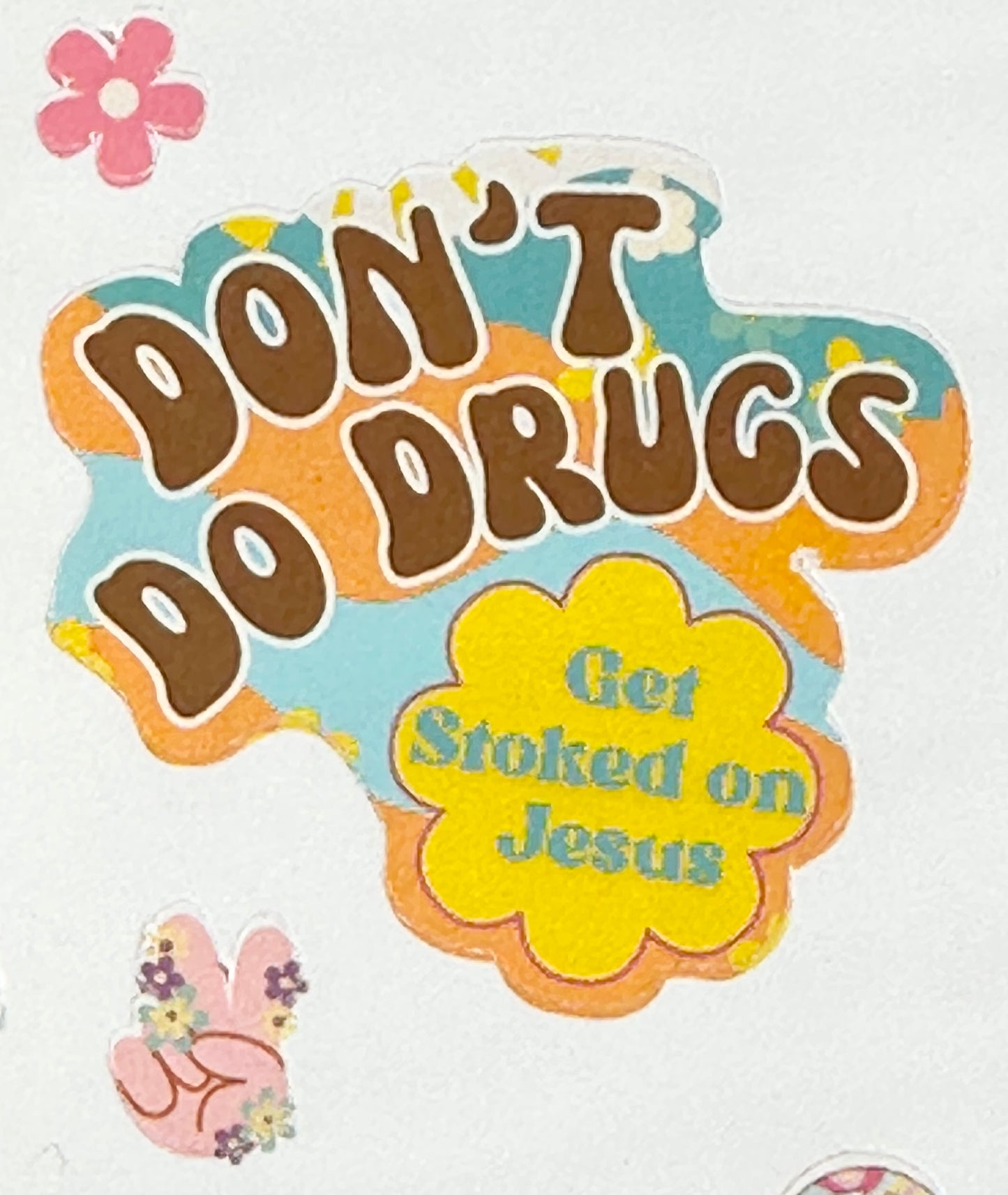 Jesus Movement Sticker Sheet Hippie Age, Groovy Vibe