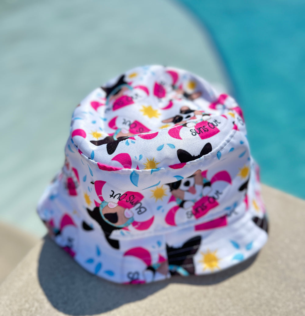 Tri-Color Corgi Suns Out Bums Out Bucket Hat