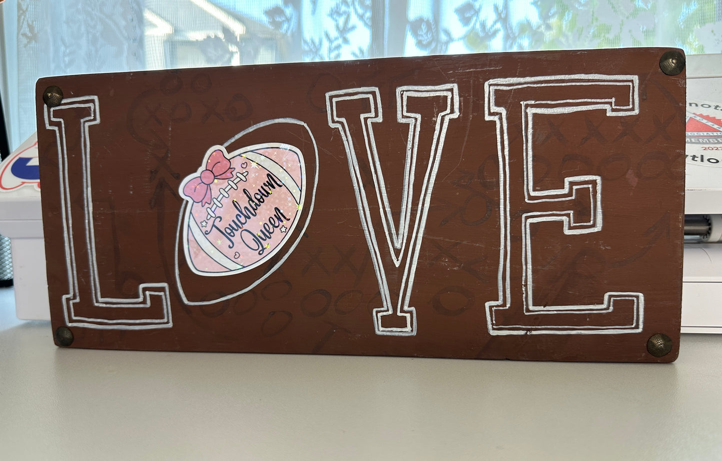 For the "Glitter-Loving Football Queen" 💖🏈 Die-cut Sticker