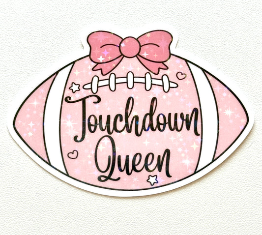For the "Glitter-Loving Football Queen" 💖🏈 Die-cut Sticker