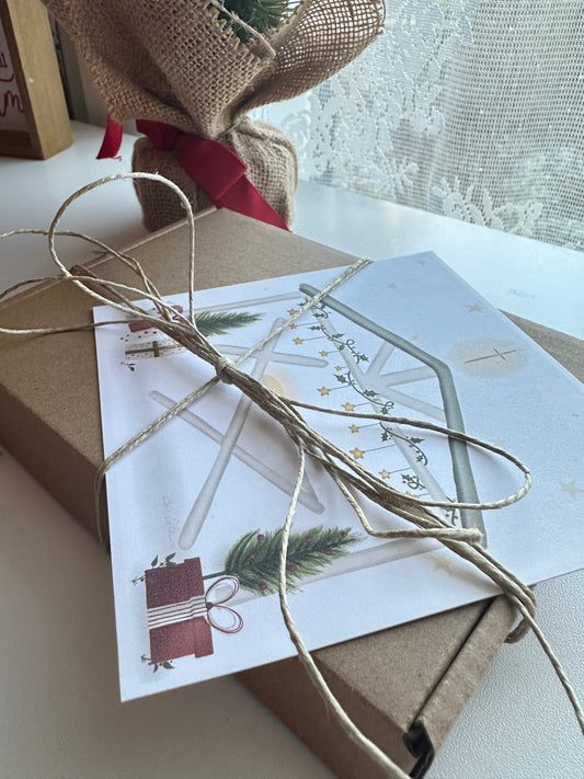 Manger to the Cross Soft Watercolor Style Card Print