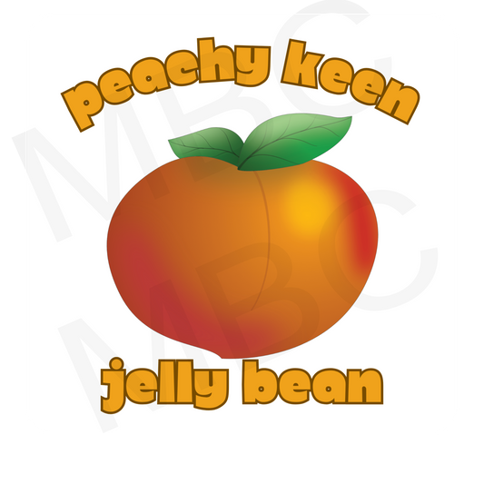 Peachy Keen Jelly Bean Refrigerator Magnet