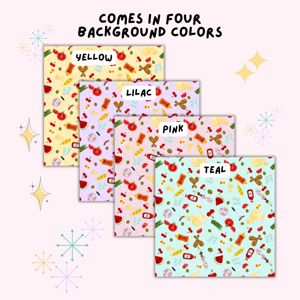 Retro Grillin' Pattern - Digital Download