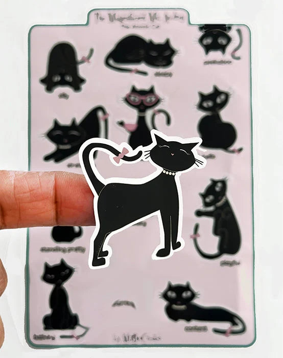 The Magnificent Ms. Audrey the Atomic Cat Sticker Sheet